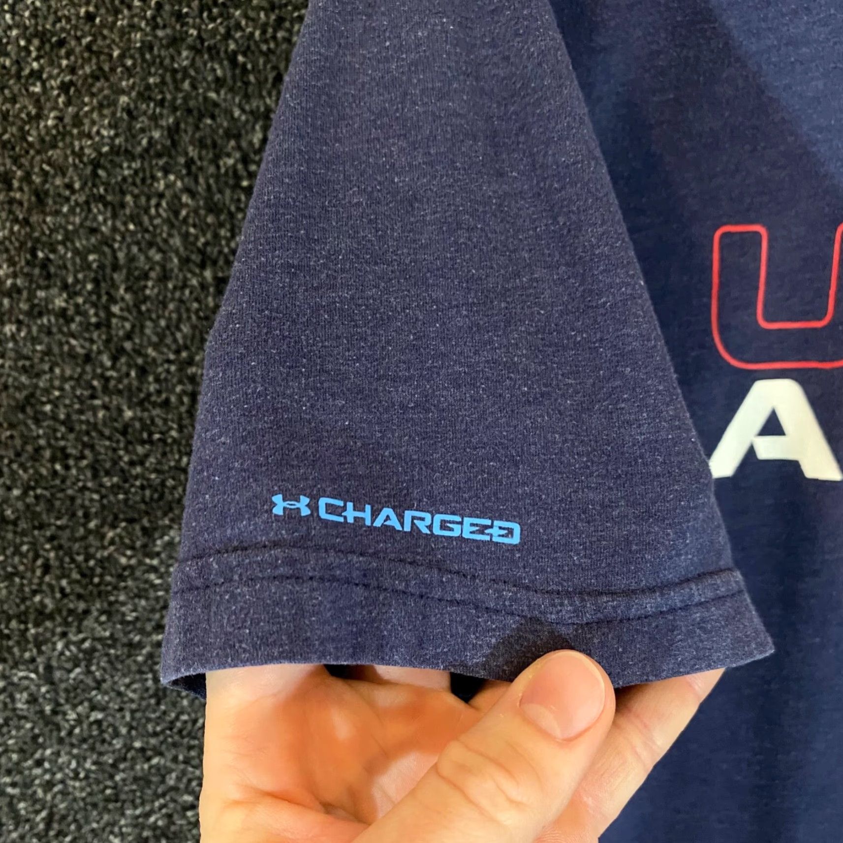 Under Armour Under Armour Shirt Mens Medium Blue Red White Heatgear Tee Short Sleeve Shirt Size US M / EU 48-50 / 2 - 5 Thumbnail