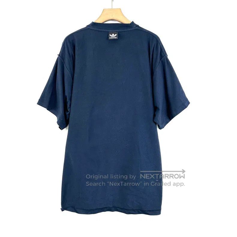 Balenciaga Balenciaga Navy Blue Chest Embroidered Logo Reversible Sho Size US M / EU 48-50 / 2 - 2 Thumbnail