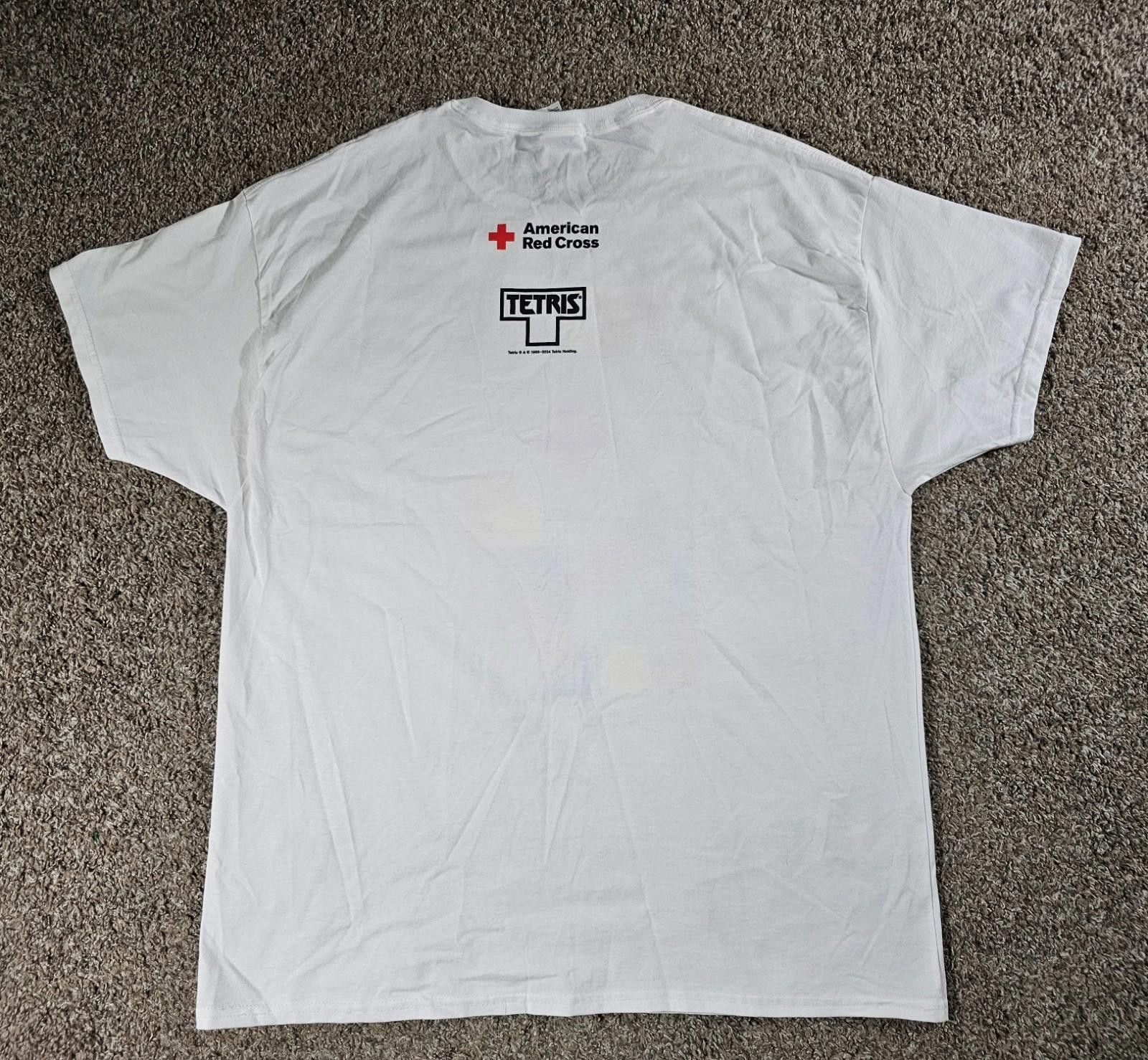 Hanes Tetris x American Red Cross Men's XL Shirt 40th Anniversary Size US XL / EU 56 / 4 - 5 Thumbnail