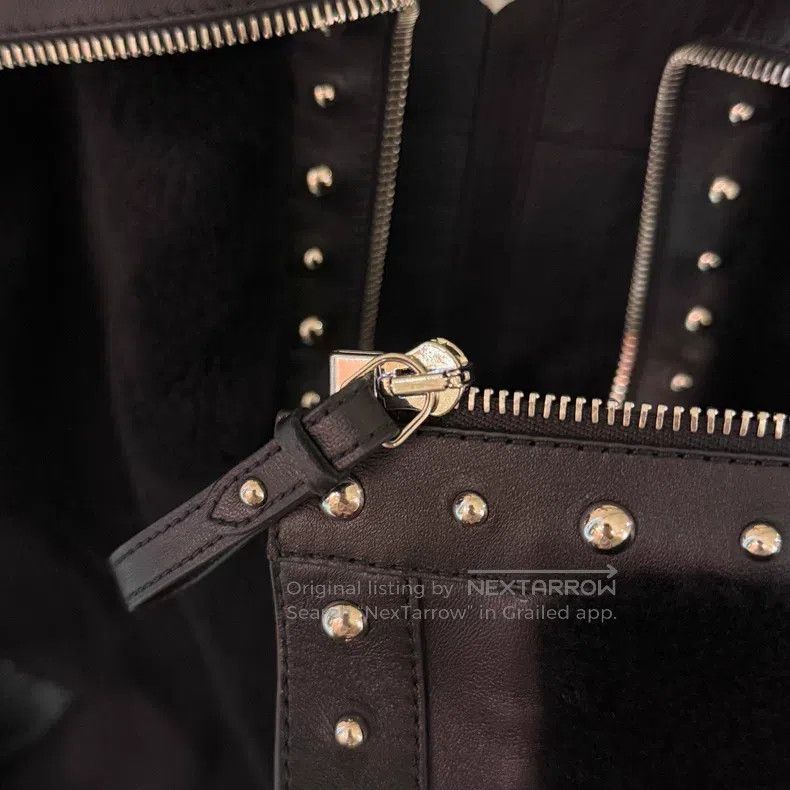 Hermes Hermes 2024 Autumn/Winter women's fur leather, black studd Size XS / US 0-2 / IT 36-38 - 5 Thumbnail