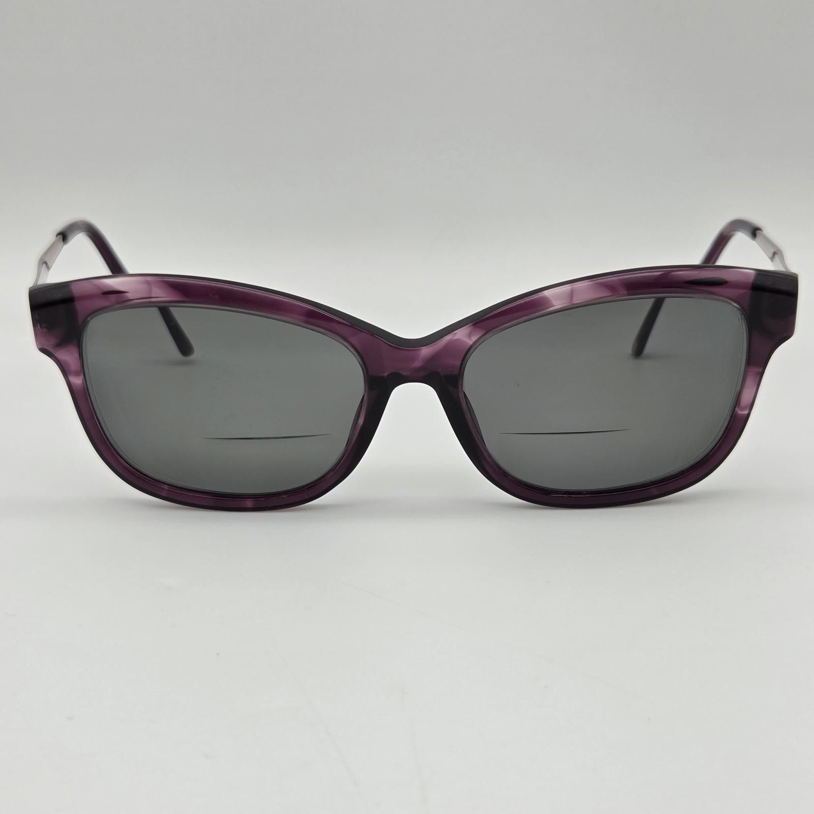 Designer Anne Klein AK7048 Sunglasses FRAMES ONLY 55-17-140 Plum Horn Size ONE SIZE - 9 Thumbnail