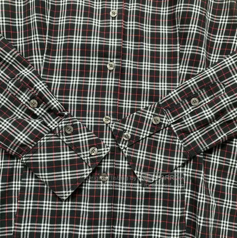 Burberry Burberry Black Check Long Sleeve Shirt for Women. Size M / US 6-8 / IT 42-44 - 4 Thumbnail