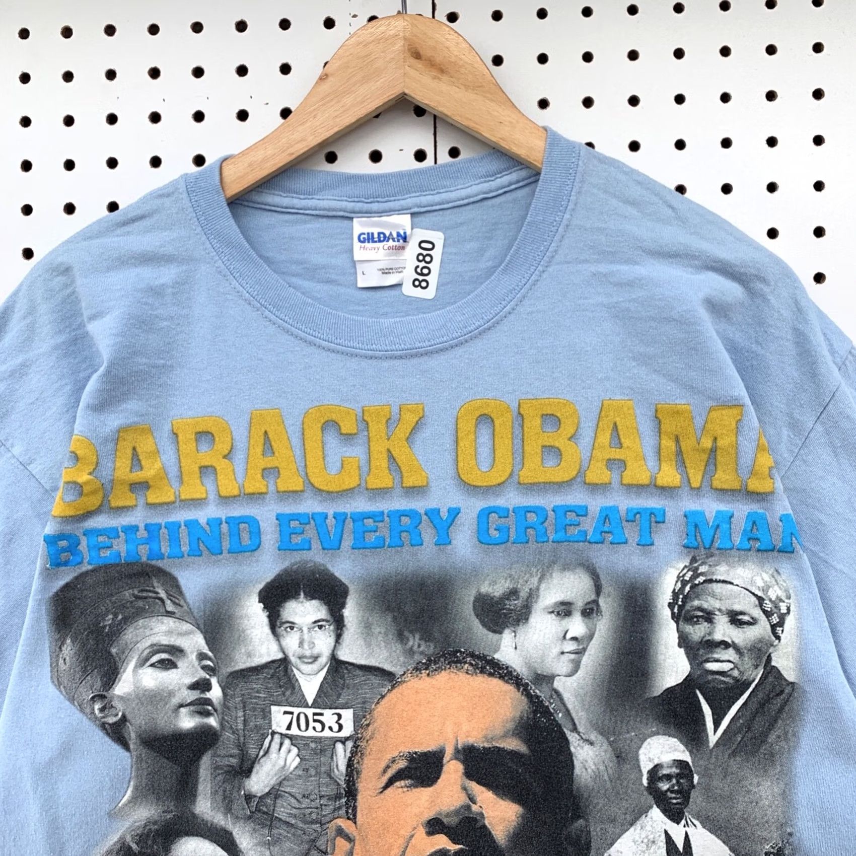 Gildan Barack Obama President Shirt Large Blue AOP All Over Print Mens 2008 22x30 Size US L / EU 52-54 / 3 - 7 Thumbnail