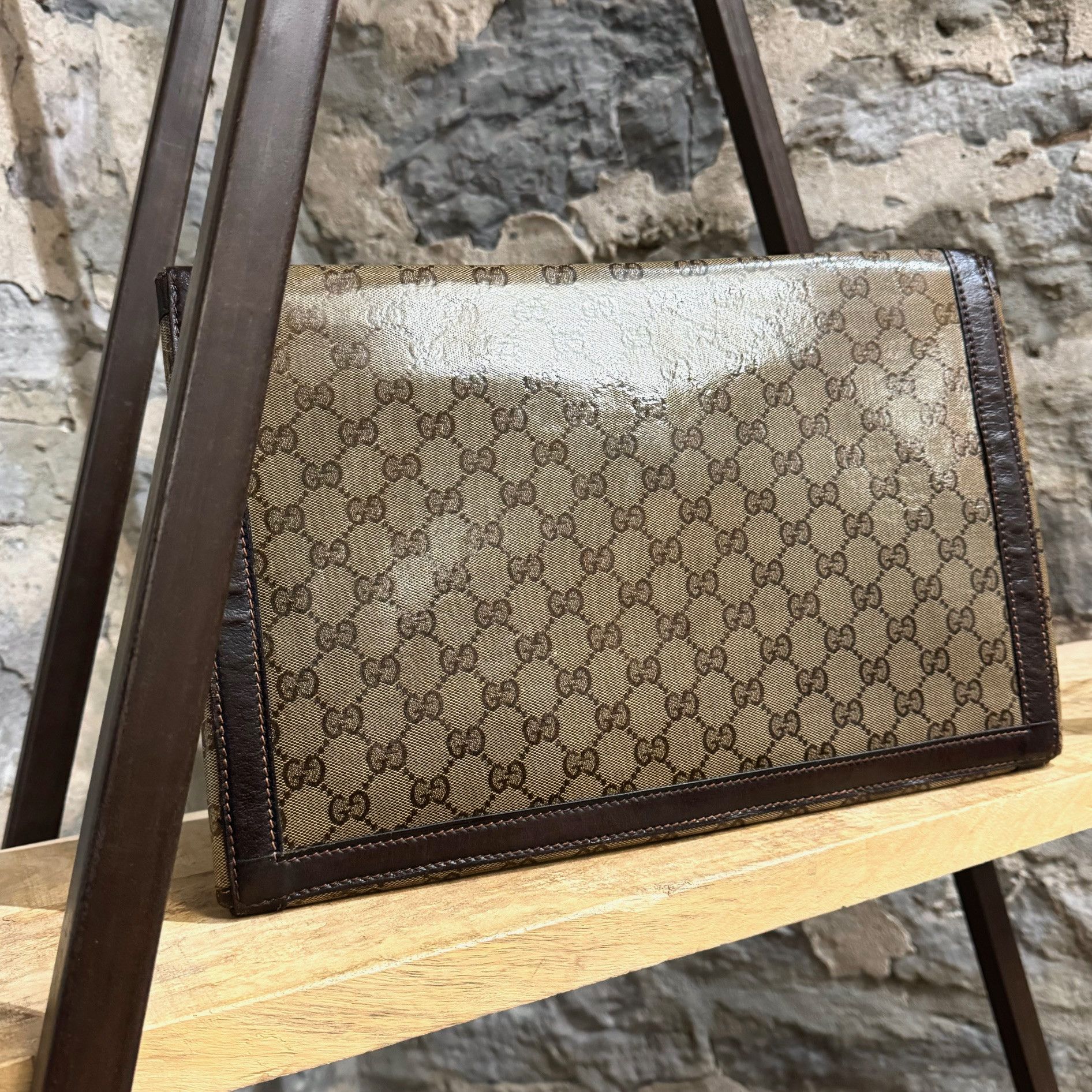 Gucci Gucci Vintage GG Canvas Portfolio Clutch Size ONE SIZE - 5 Thumbnail