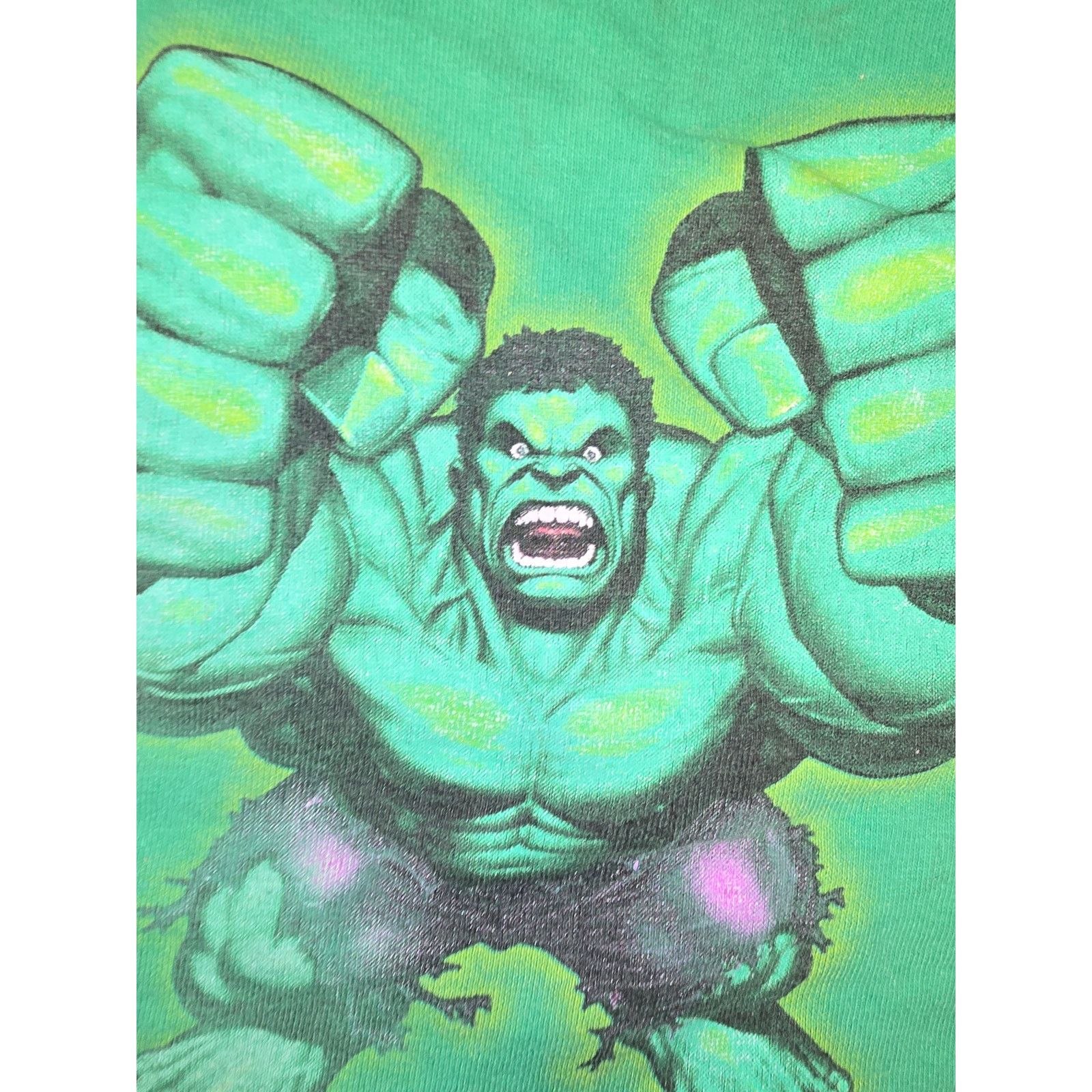 Vintage Marvel Hulk Tee Y2K Green Graphic M 6 Kids Superhero Shirt Size US M / EU 48-50 / 2 - 4 Thumbnail