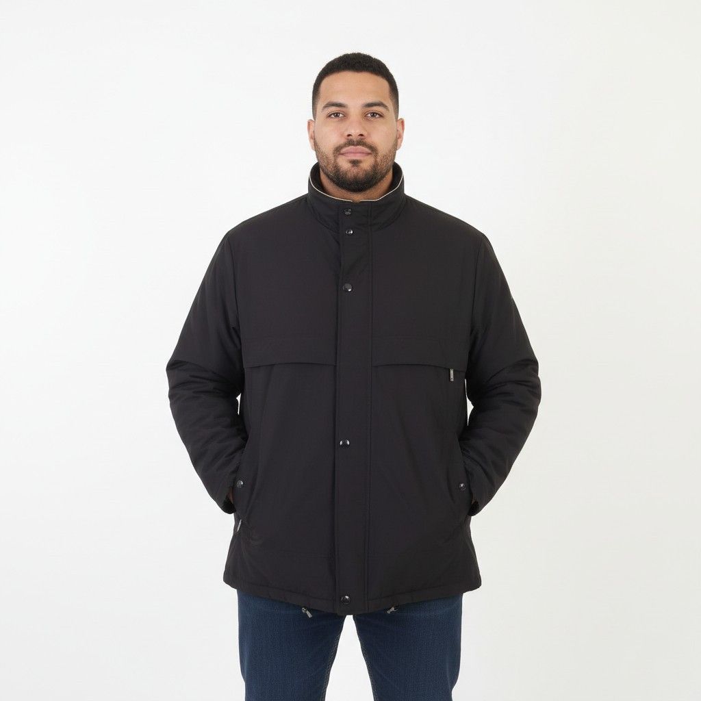 Bugatti Bugatti Men 56 XXL Jacket Black Lined Zipped Classic 9617 Size US XXL / EU 58 / 5 - 1 Thumbnail