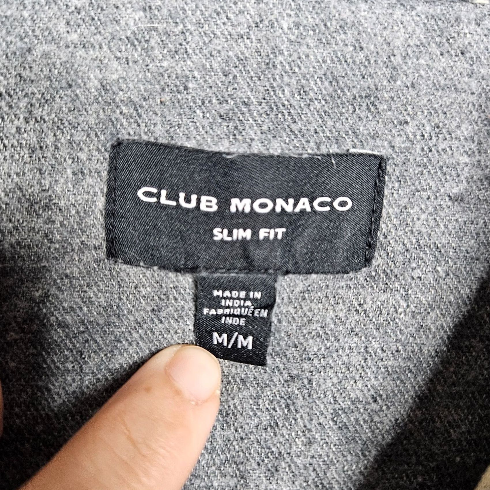 Club Monaco CLUB MONACO Slim Fit Gray Flannel Button-Up Shirt Men's M Size US M / EU 48-50 / 2 - 3 Thumbnail