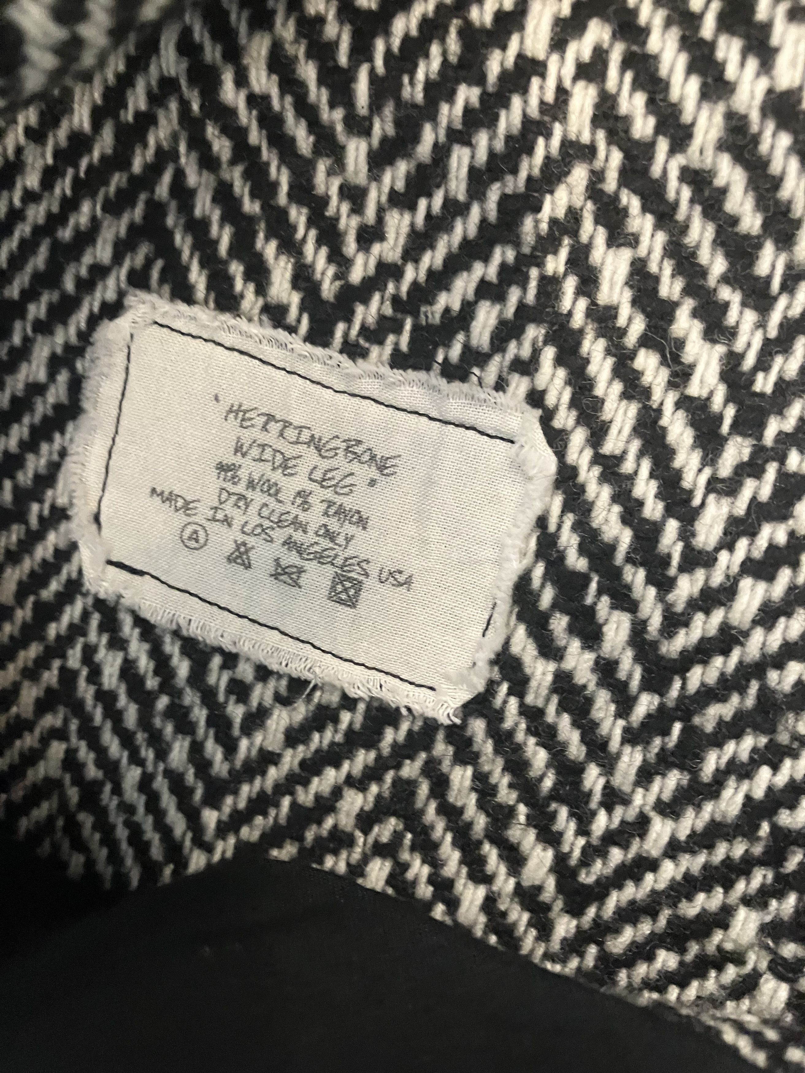 Greg Lauren $1165 NWT Greg Lauren Wool Herringbone Wide Leg Pant Size 1 Size US 31 - 3 Thumbnail