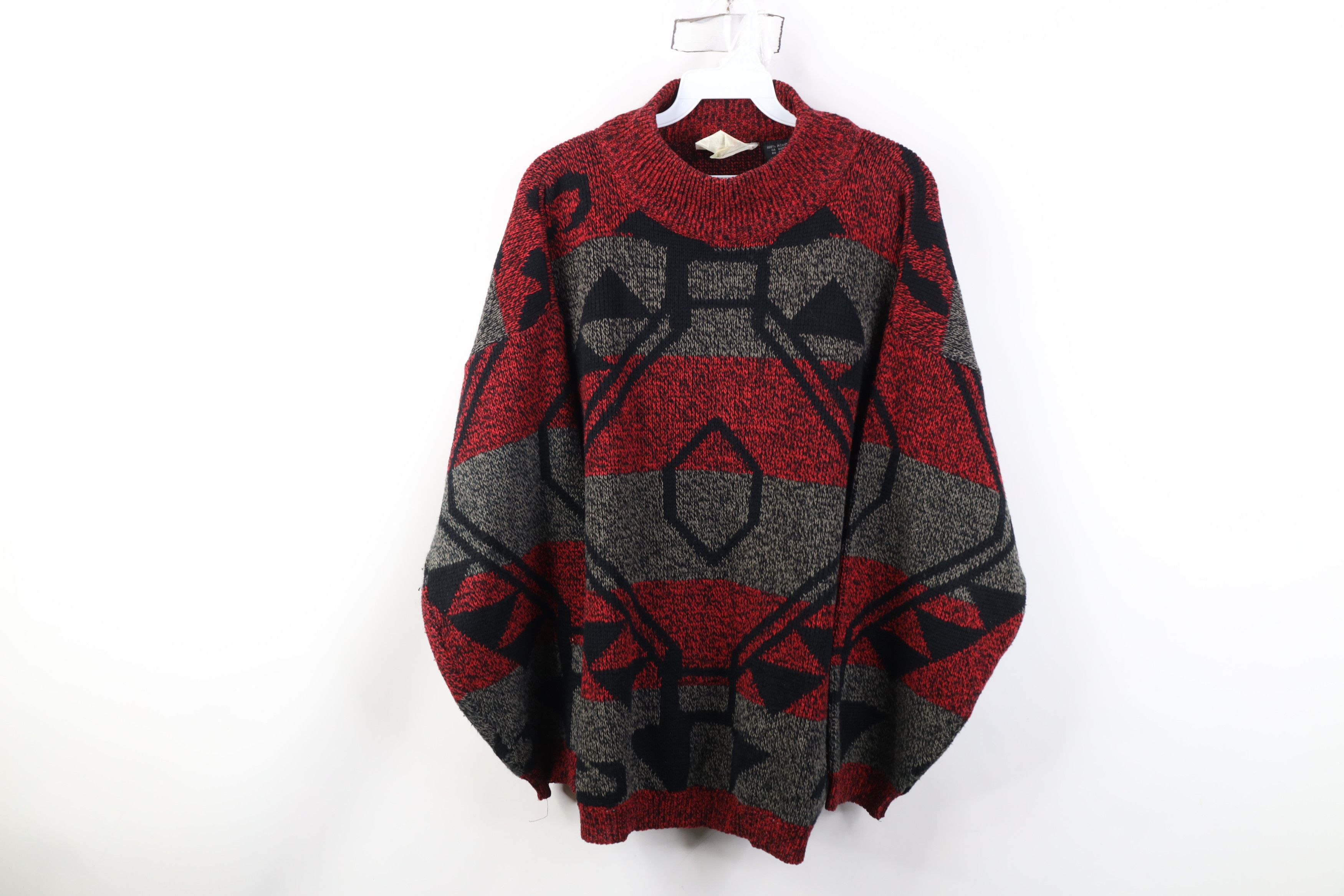 Vintage Vintage 90s Coogi Style Fair Isle Geometric Knit Sweater Size US S / EU 44-46 / 1 - 1 Thumbnail