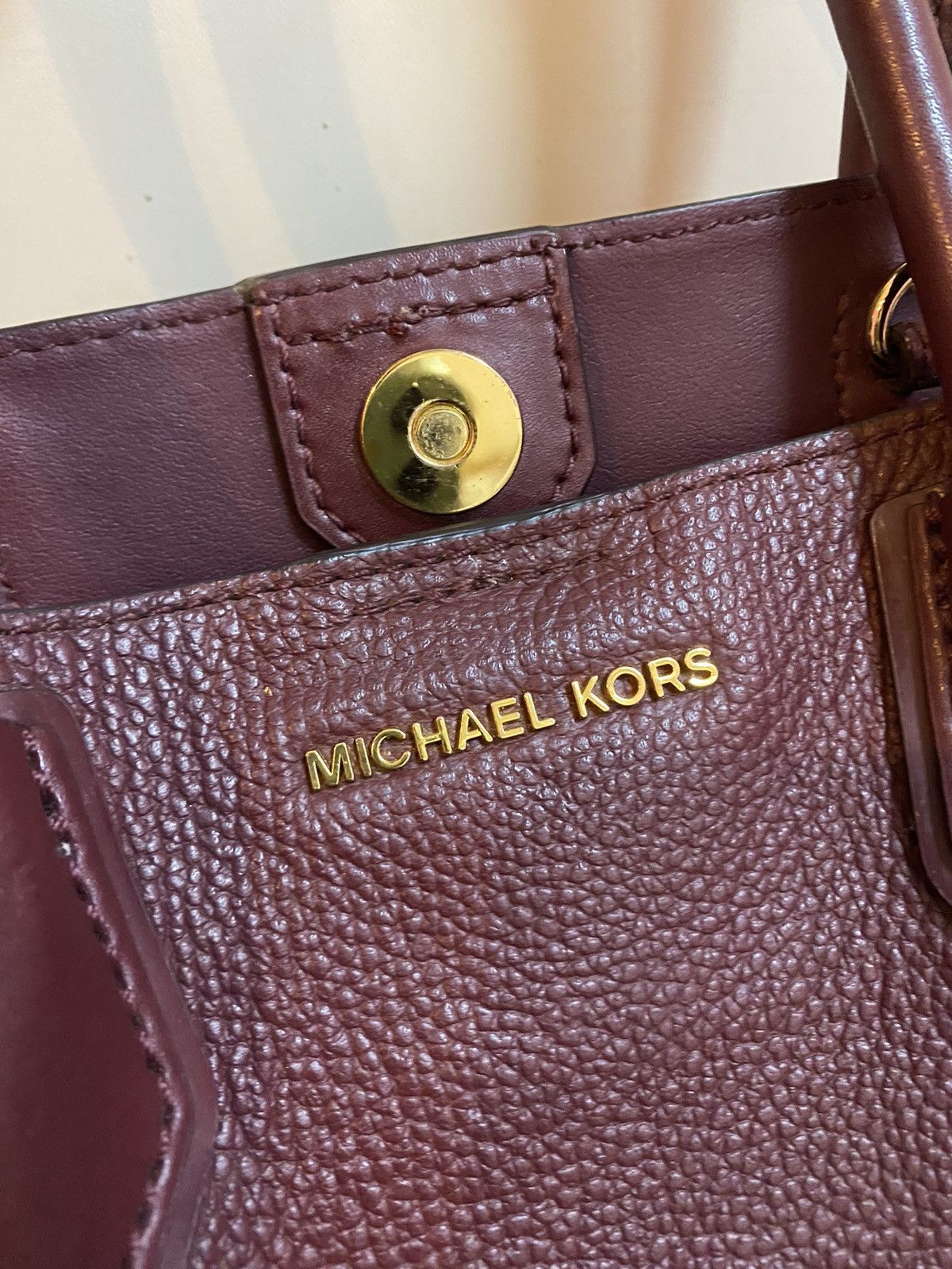 Michael Kors MICHAEL KORS MERCER GALLERY MEDIUM LEATHER SATCHEL - OXBLOOD Size ONE SIZE - 3 Thumbnail