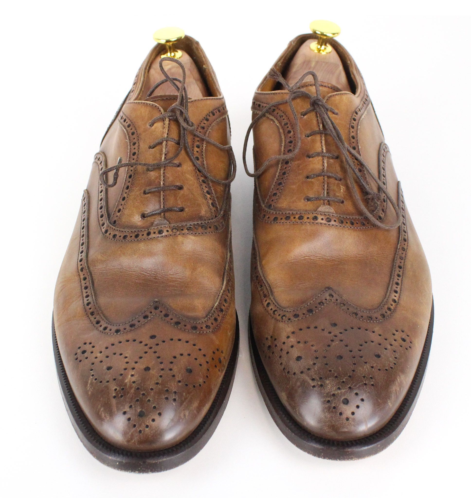 Suitsupply EU44.5 Brown Oxford Leather Low-Top Laced 72423 Size US 11.5 / EU 44-45 - 2 Thumbnail