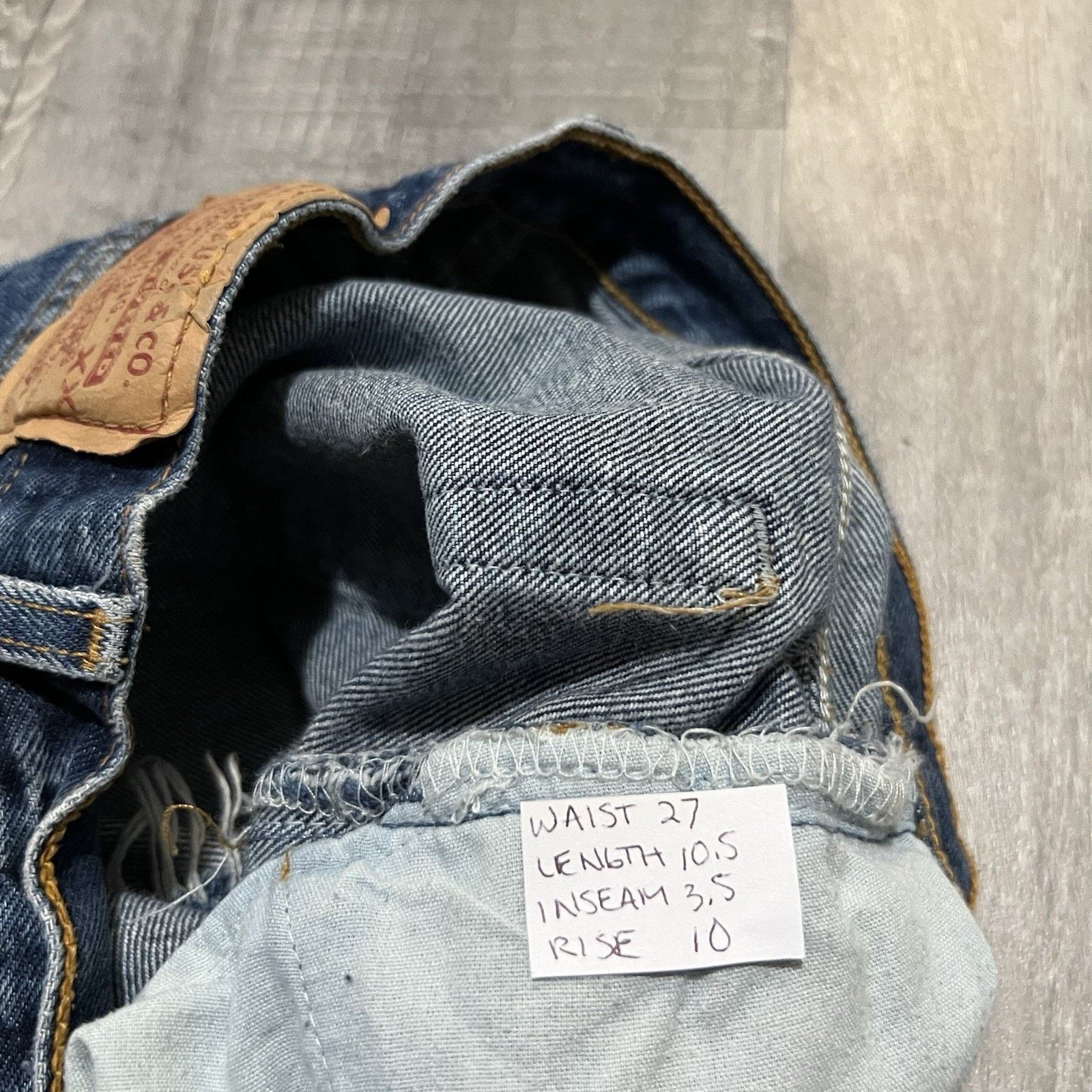 Levi's VTG Levis 501 Button Fly Dark Wash USA Daisy Duke Shorts Size 27" / US 4 / IT 40 - 5 Thumbnail