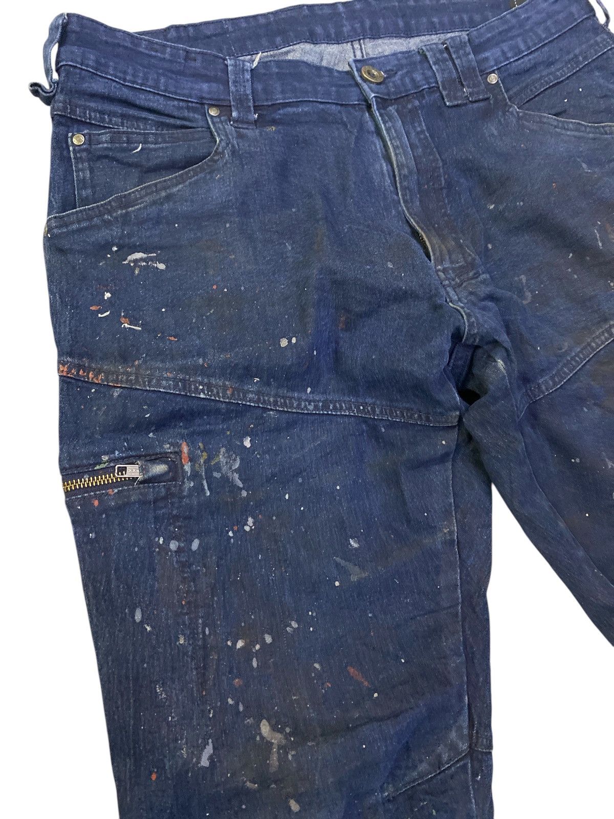If Six Was Nine × Japanese Brand FieldCore Paint Splatter Cargo Jeans Size US 34 / EU 50 - 3 Thumbnail