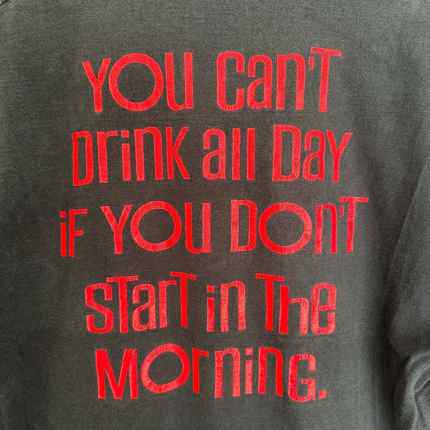 Vintage Vintage Y2K Day Drinking Humor T-Shirt Faded Black Grunge Sk Size US L / EU 52-54 / 3 - 2 Thumbnail