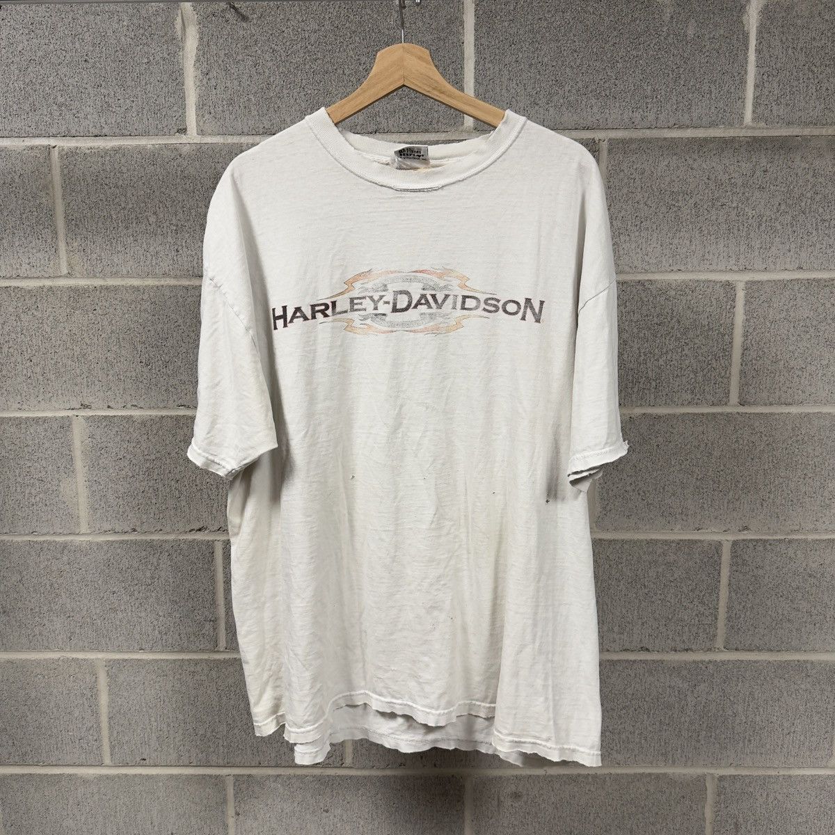 Harley Davidson Thrashed Faded Distressed Harley Shirt ERD Grunge Biker WCC Size US XXL / EU 58 / 5 - 1 Thumbnail