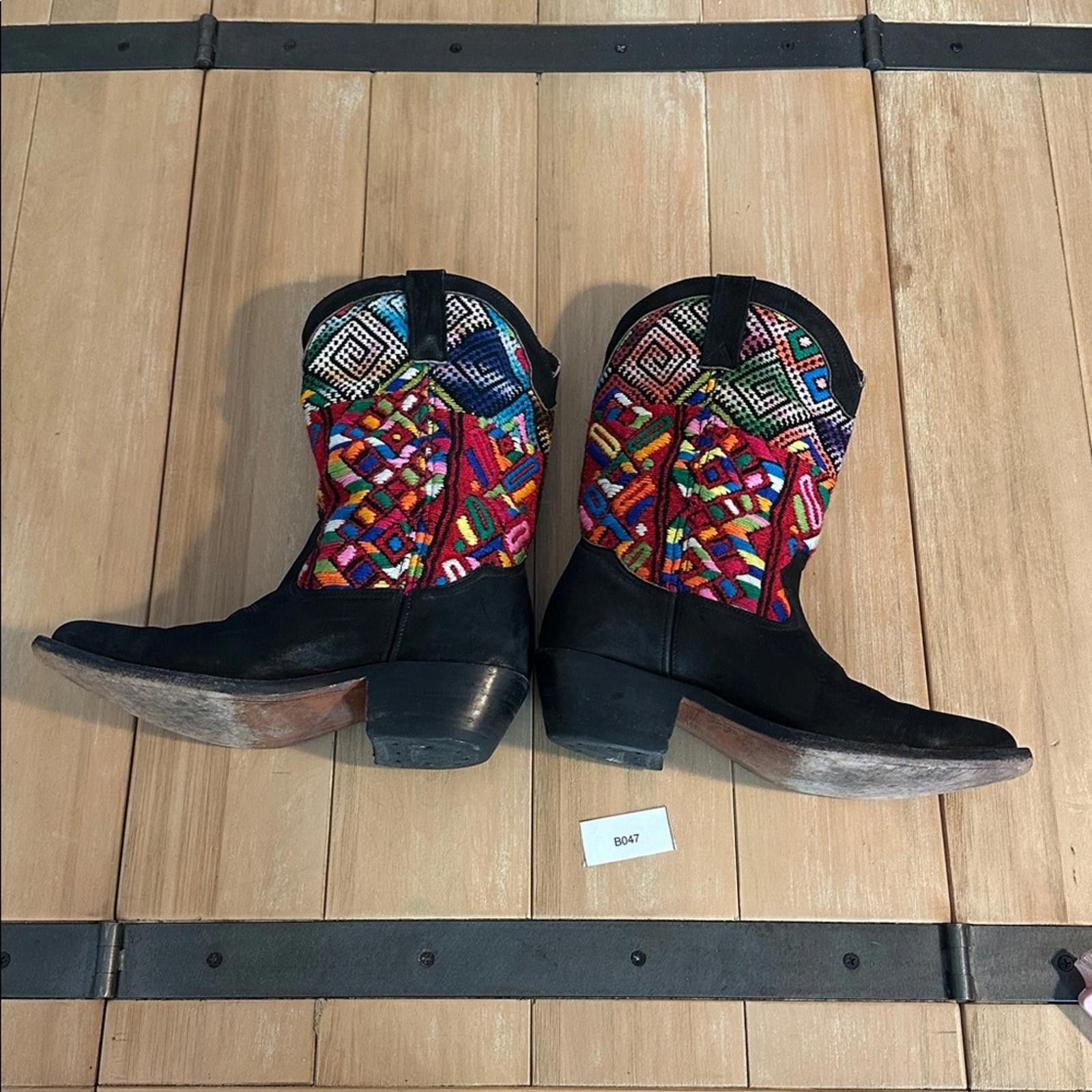 Studio D'Artisan Handmade 90’s 8.5 Cowboy Boot Black Leather Jorge Leonel Size US 8.5 / IT 38.5 - 4 Thumbnail