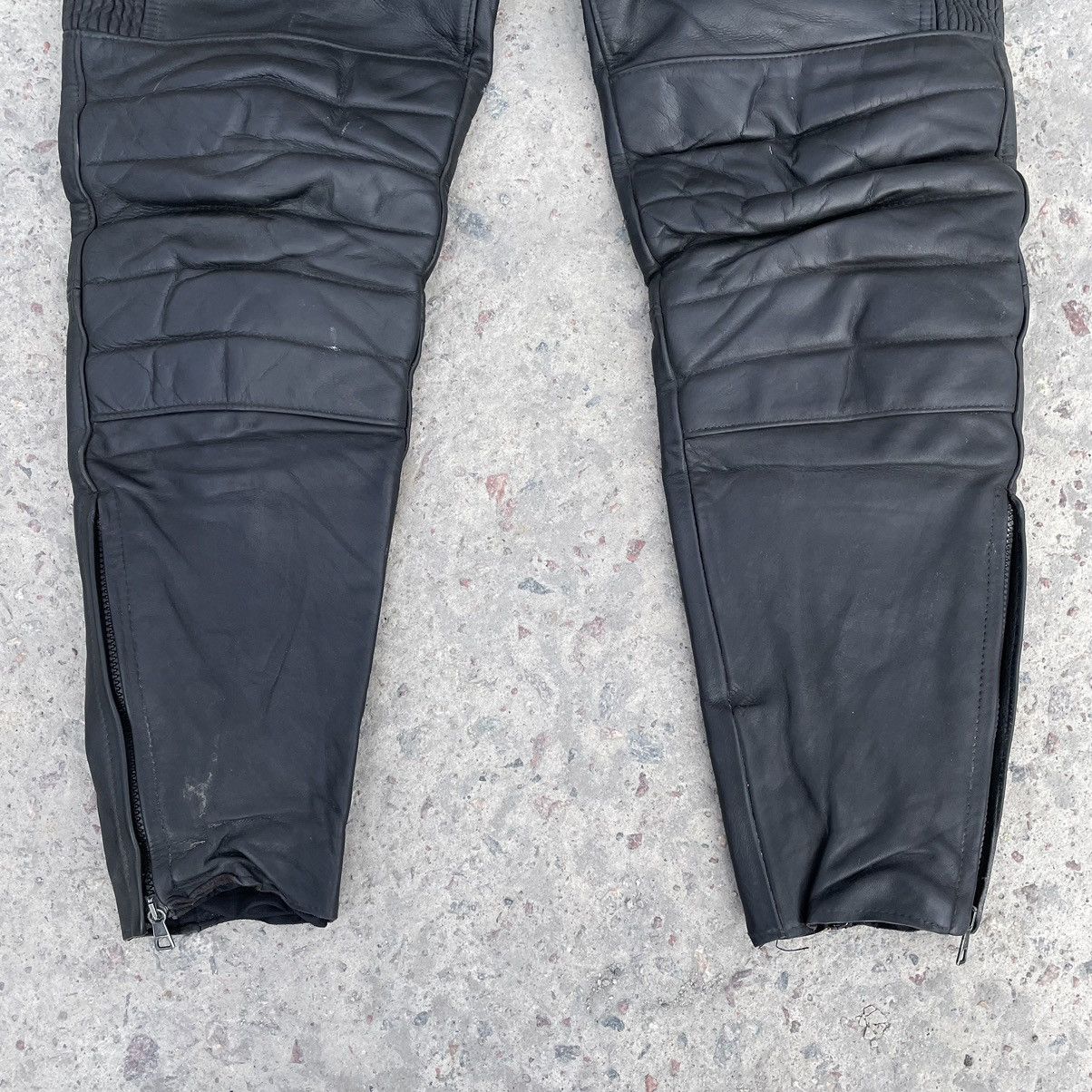 Other Vintage Moto Leather Pants 35 - 36 Size 90s Y2K USA Japan Size US 35 - 3 Thumbnail