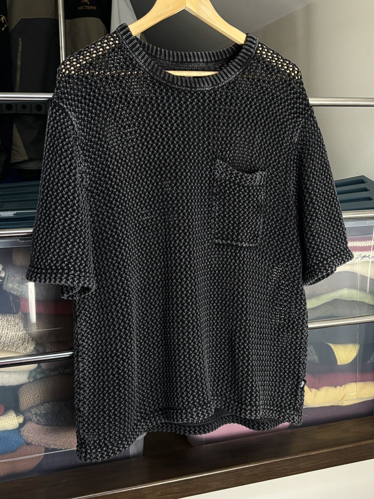 Stussy Stussy O’Dyed Mesh Crochet Avant Garde Pocket Tee Vintage Size US XL / EU 56 / 4 - 2 Thumbnail