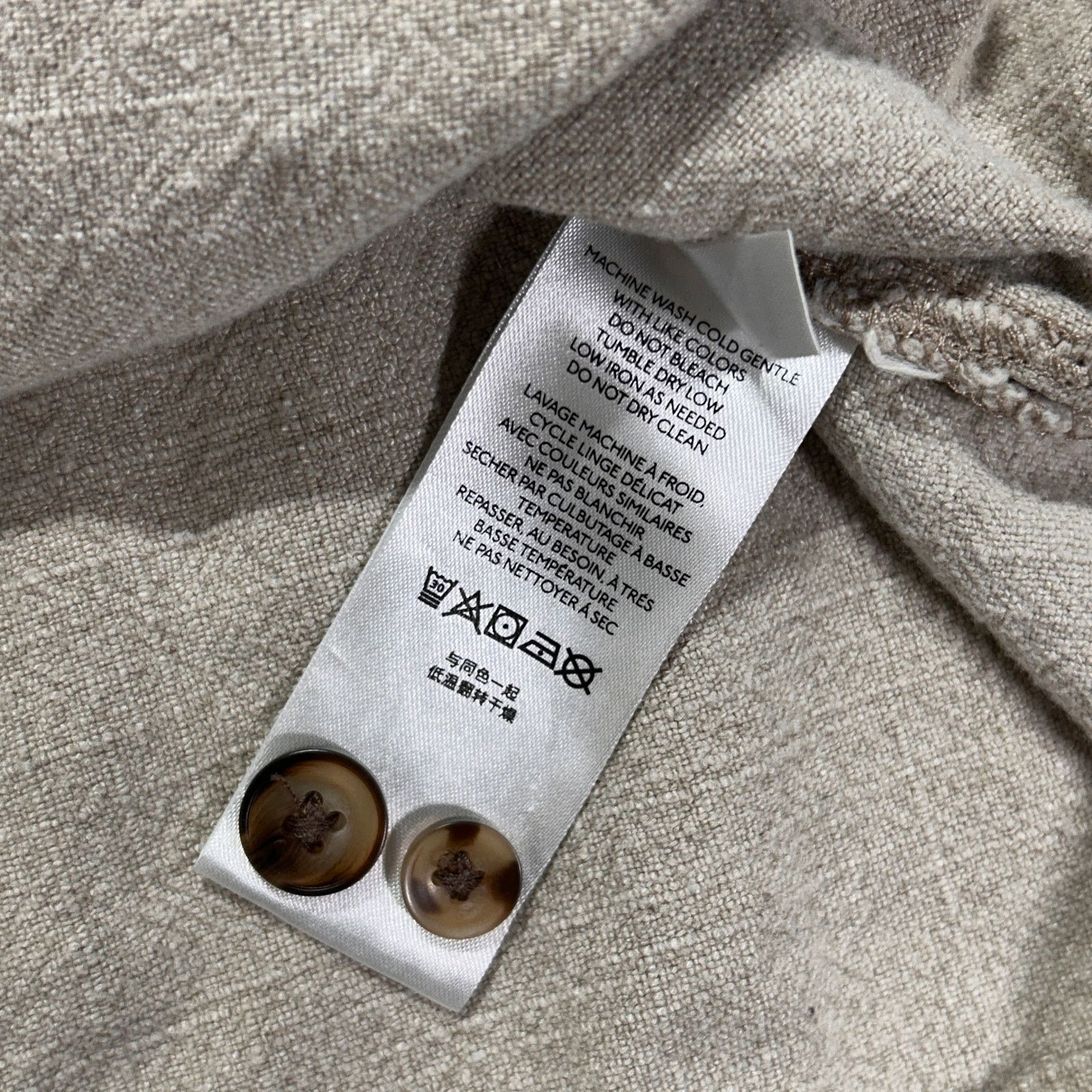 Without Walls Without Walls beige heavy linen blend casual button up mns L Size US L / EU 52-54 / 3 - 7 Thumbnail
