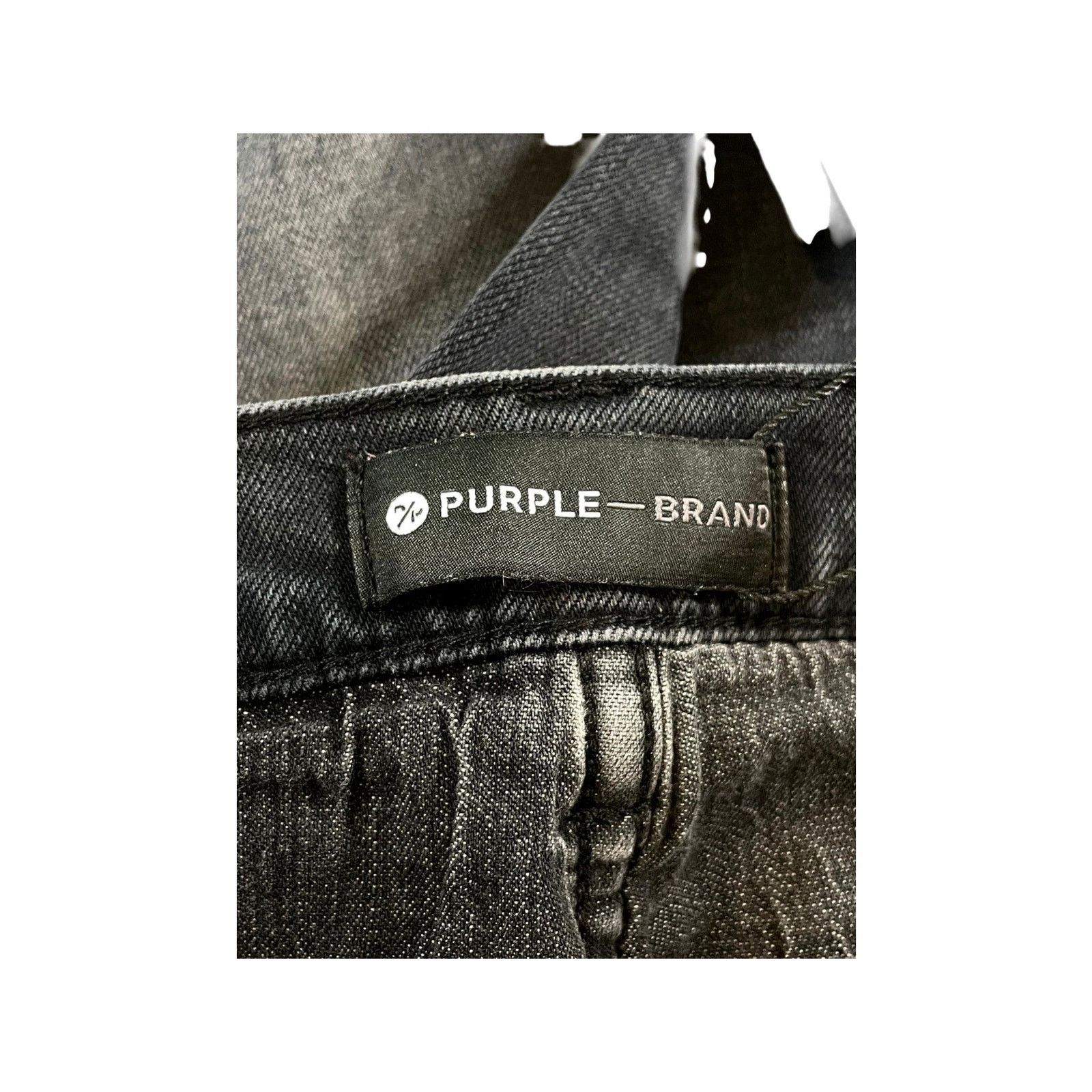 Purple Brand Purple Brand "Paisley Patchwork" Black Wash Jeans Size US 34 / EU 50 - 5 Thumbnail