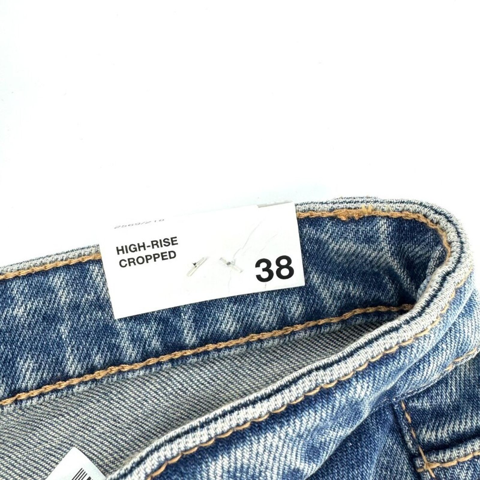 Zara Zara High Rise Cropped Flare Denim Jeans Size 6 NWT Size 28" / US 6 / IT 42 - 7 Thumbnail