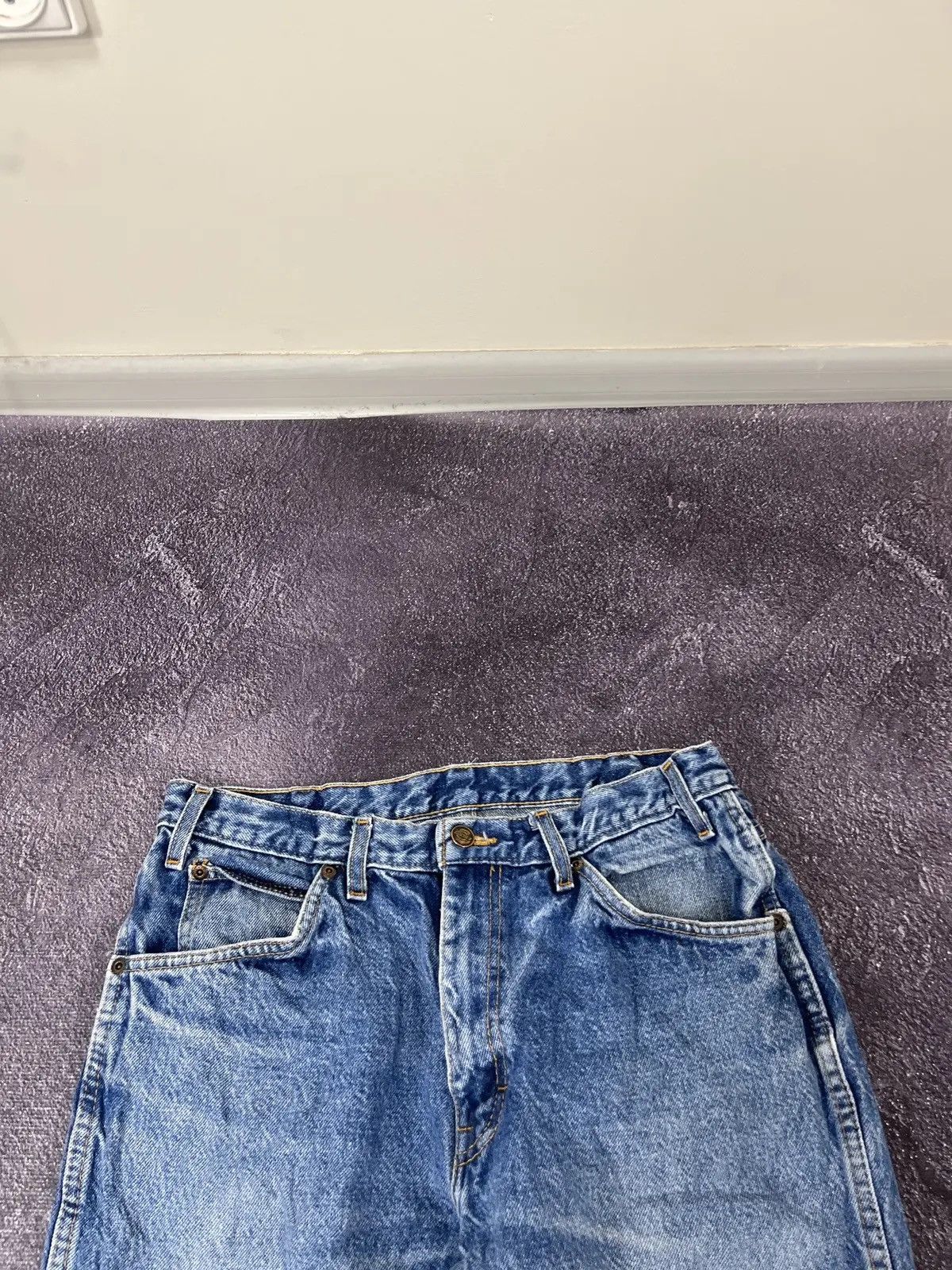 Dickies × Vintage Vintage 90s Dickies USA Faded Blue Denim Hype Jeans Size US 32 / EU 48 - 8 Thumbnail