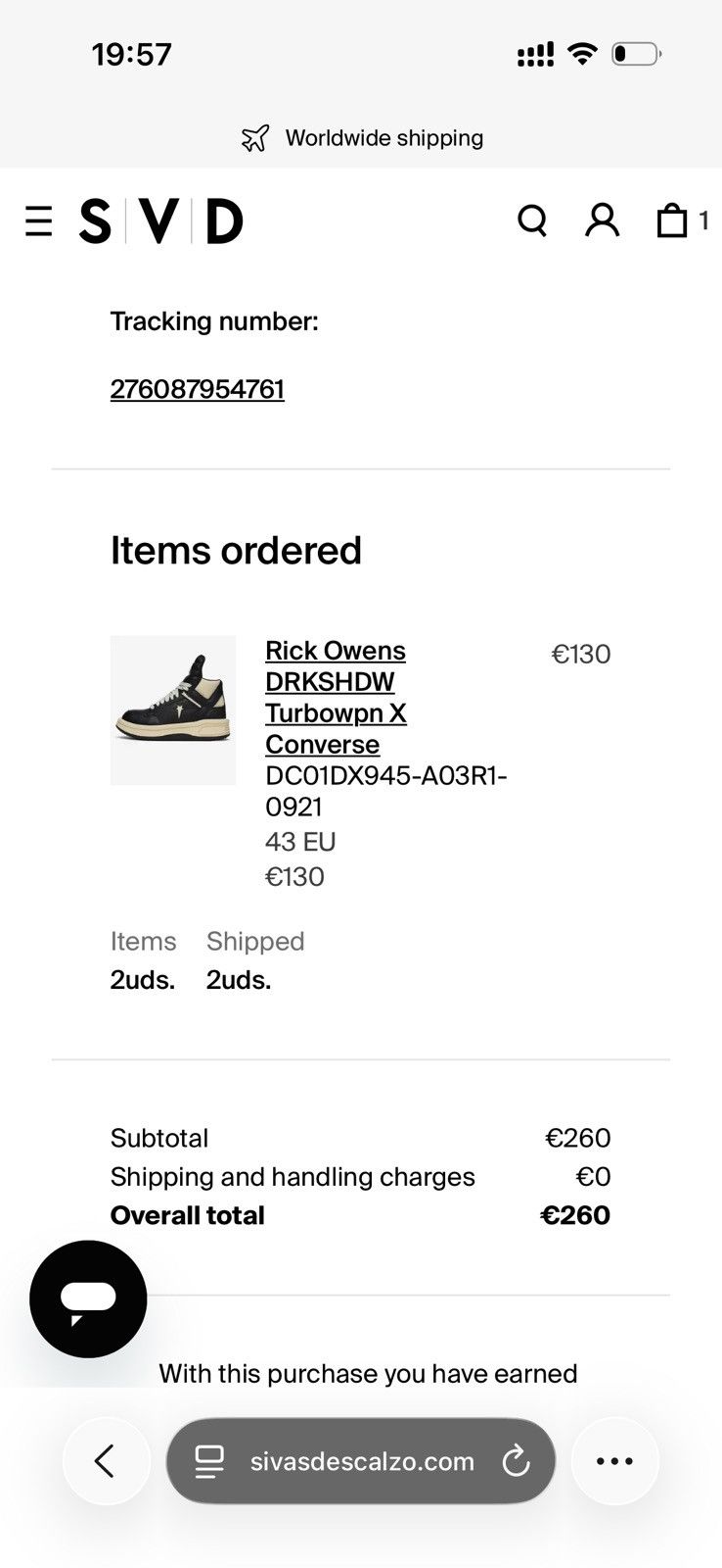 Converse × Rick Owens Drkshdw Rick Owens DRKSHDW x Converse TURBOWPN, Size 43 EU Size US 10 / EU 43 - 9 Thumbnail