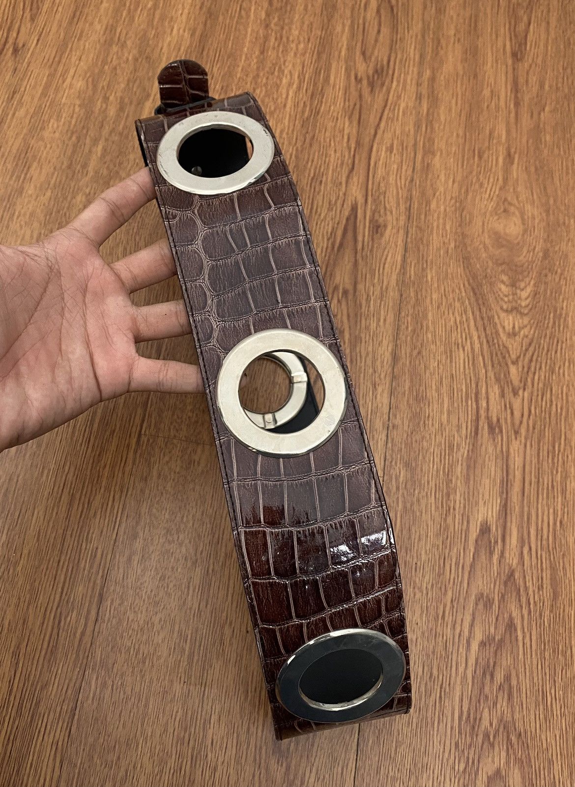 If Six Was Nine × Japanese Brand × Le Grande Bleu (L.G.B.) Aligator ringer belt Size ONE SIZE - 2 Thumbnail