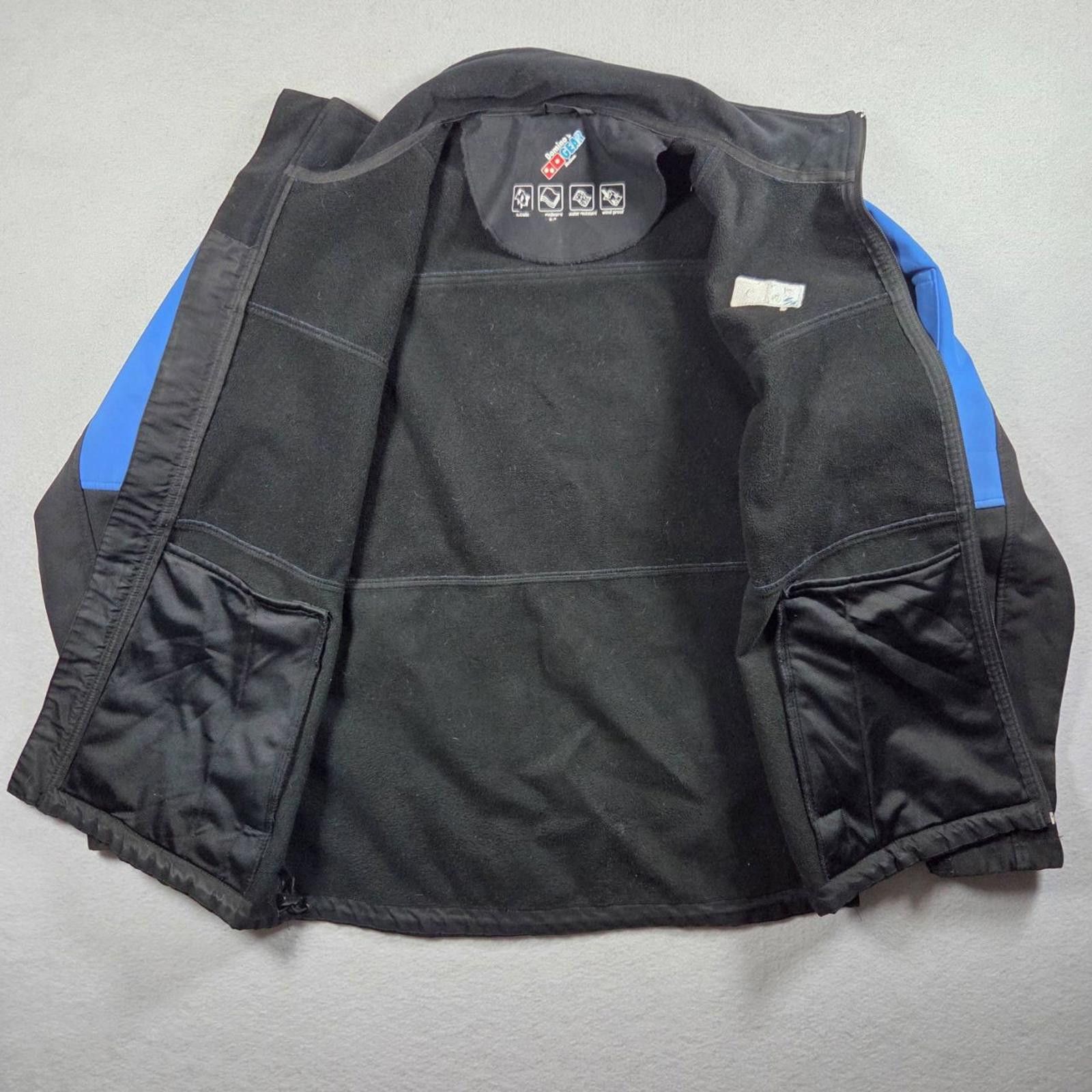 Other Domino's Pizza Rain Jacket Medium Blue Black Softshell Size ONE SIZE - 5 Thumbnail