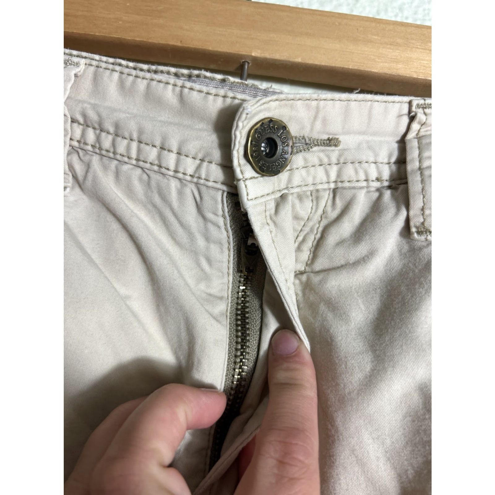 Guess Guess Baggy Long Cargo Shorts Cotton Beige 31x16 Size US 31 - 7 Thumbnail