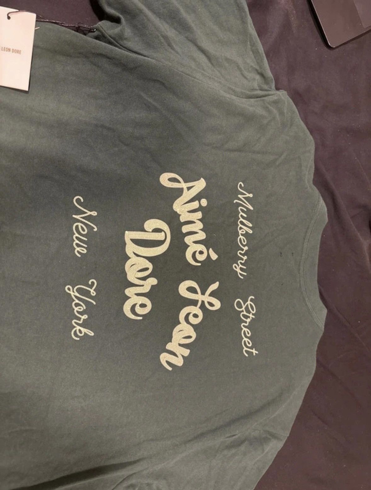 Aime Leon Dore Aime Leon Dore Olive Chain Stitch Tee Size US L / EU 52-54 / 3 - 1 Thumbnail