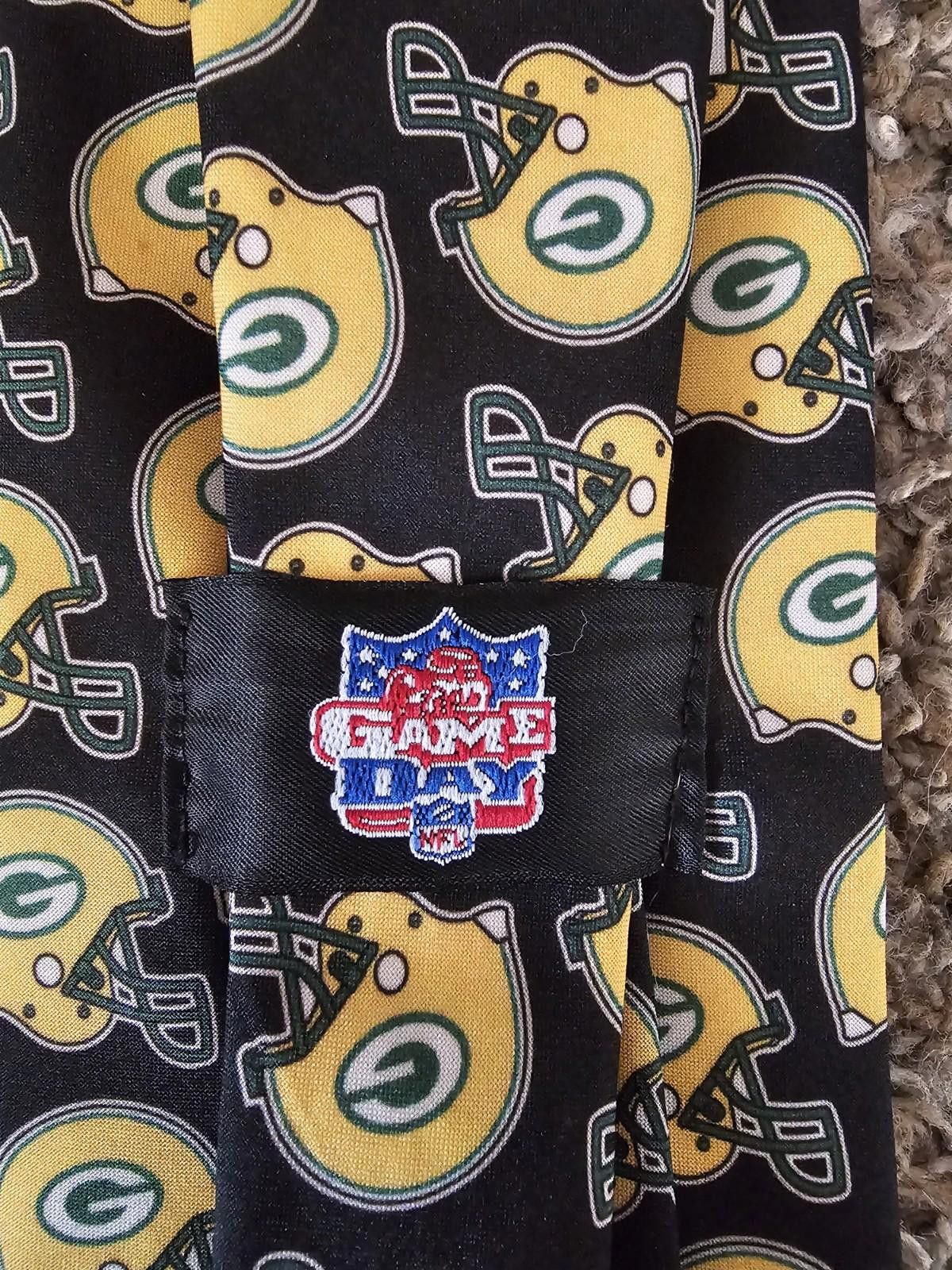 Ralph Marlin Vintage Green Bay Packers NFL Tie 1997 Ralph Marlin Stained Size ONE SIZE - 6 Thumbnail