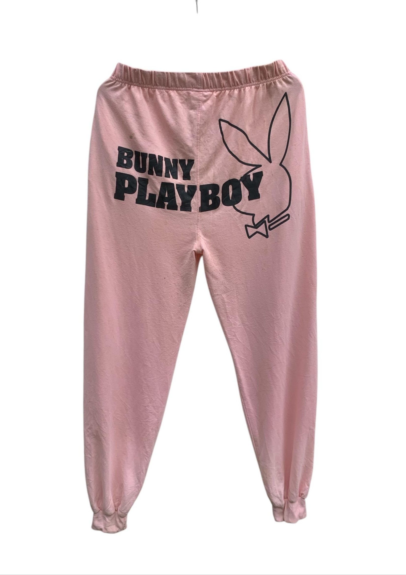 Japanese Brand × Playboy Vintage Playboy Bunny Big Logo Sweatpants Size 30" / US 8 / IT 44 - 2 Thumbnail