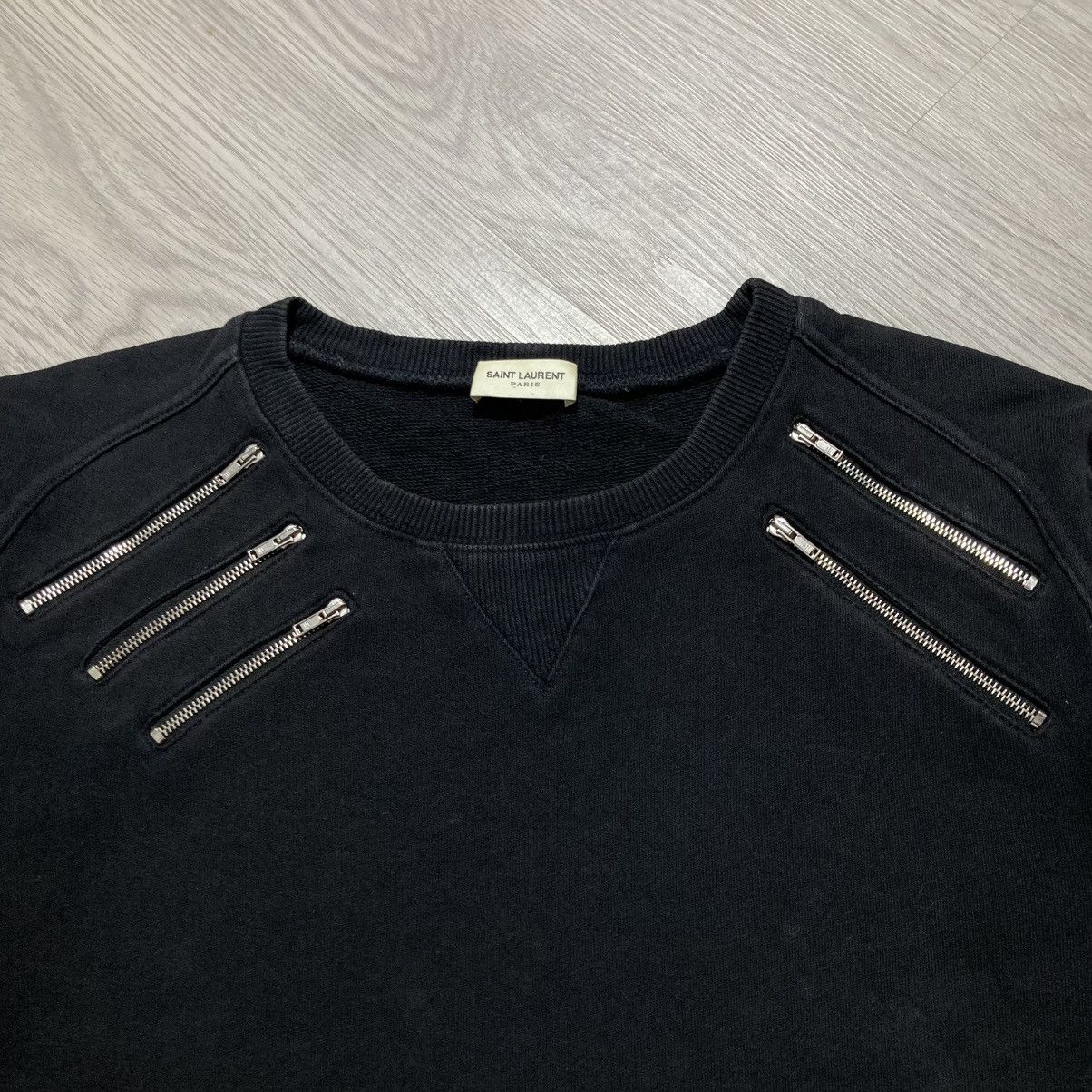 Saint Laurent Paris FW15 Saint Laurent Paris Hedi Slimane 5 Zip Sweatshirt Black Size US M / EU 48-50 / 2 - 4 Thumbnail