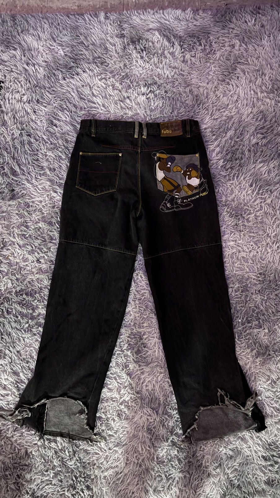 Fubu Rare Vintage Fat Albert Platinum FUBU baggy Jeans Size US 34 / EU 50 - 3 Thumbnail