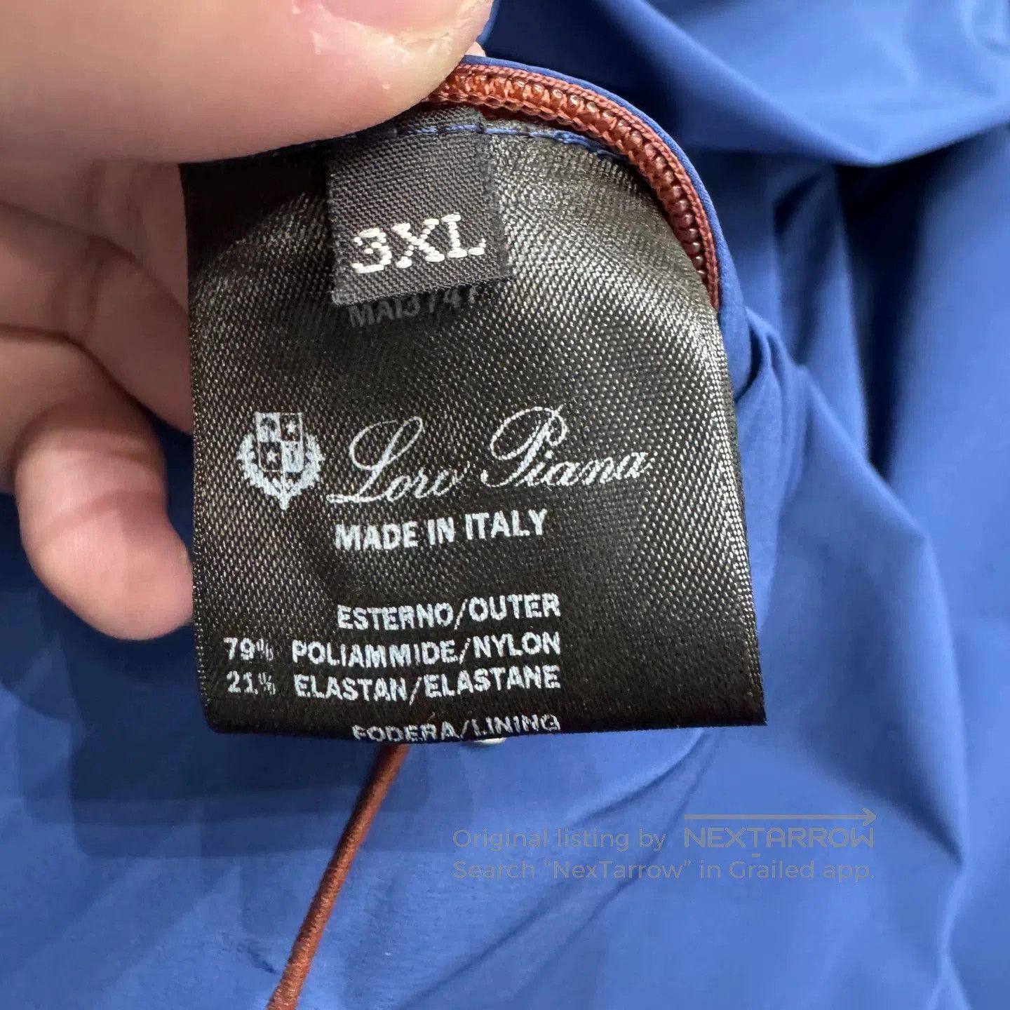 Loro Piana Blue Hooded Light Jacket. Size US XXL / EU 58 / 5 - 4 Thumbnail