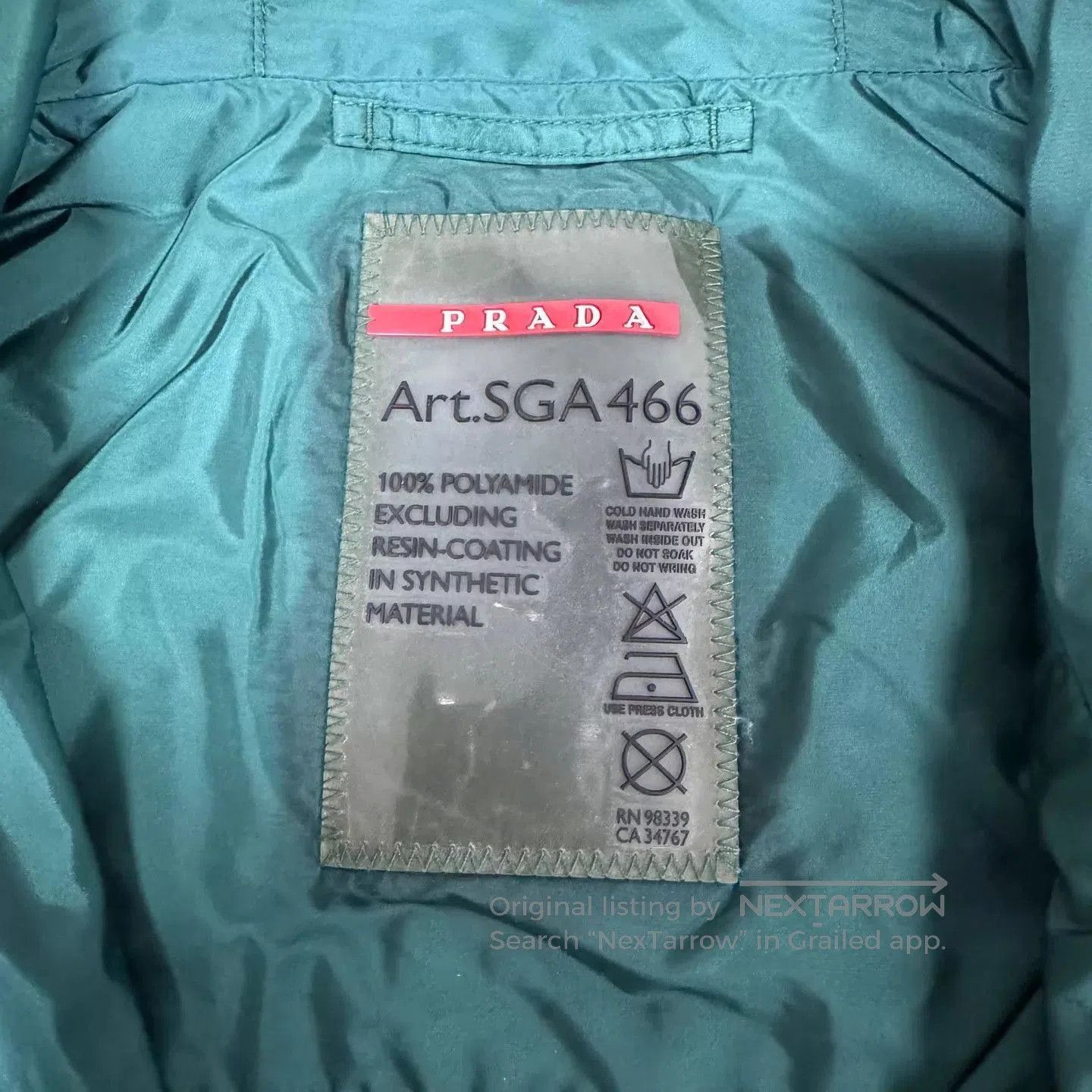 Prada Green Hooded Lightweight Jacket Size M. Size US M / EU 48-50 / 2 - 6 Thumbnail