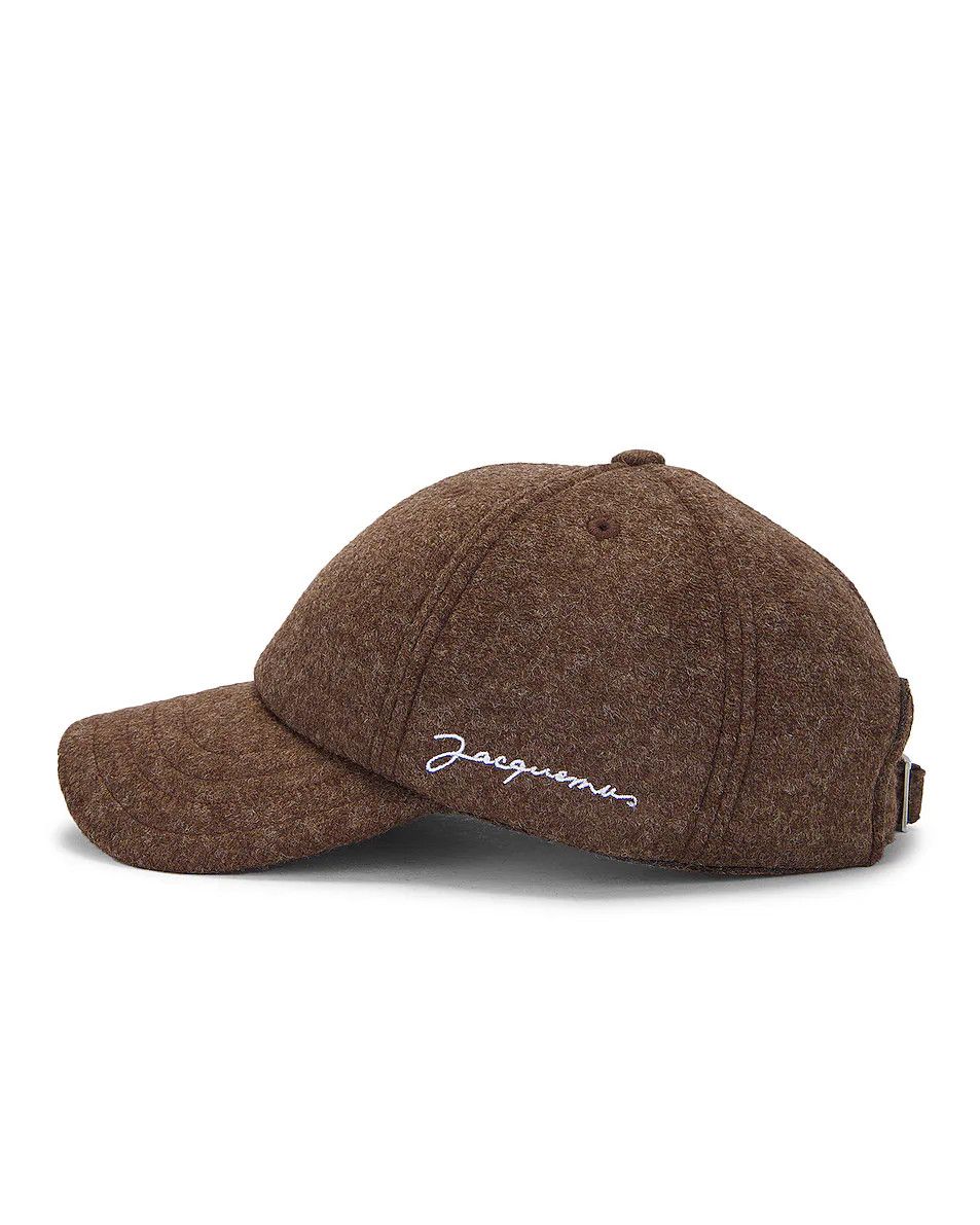 Jacquemus o1mle1025 Size:56cm / La Casquette Hat / Cap in Dark Brown Size ONE SIZE - 2 Thumbnail
