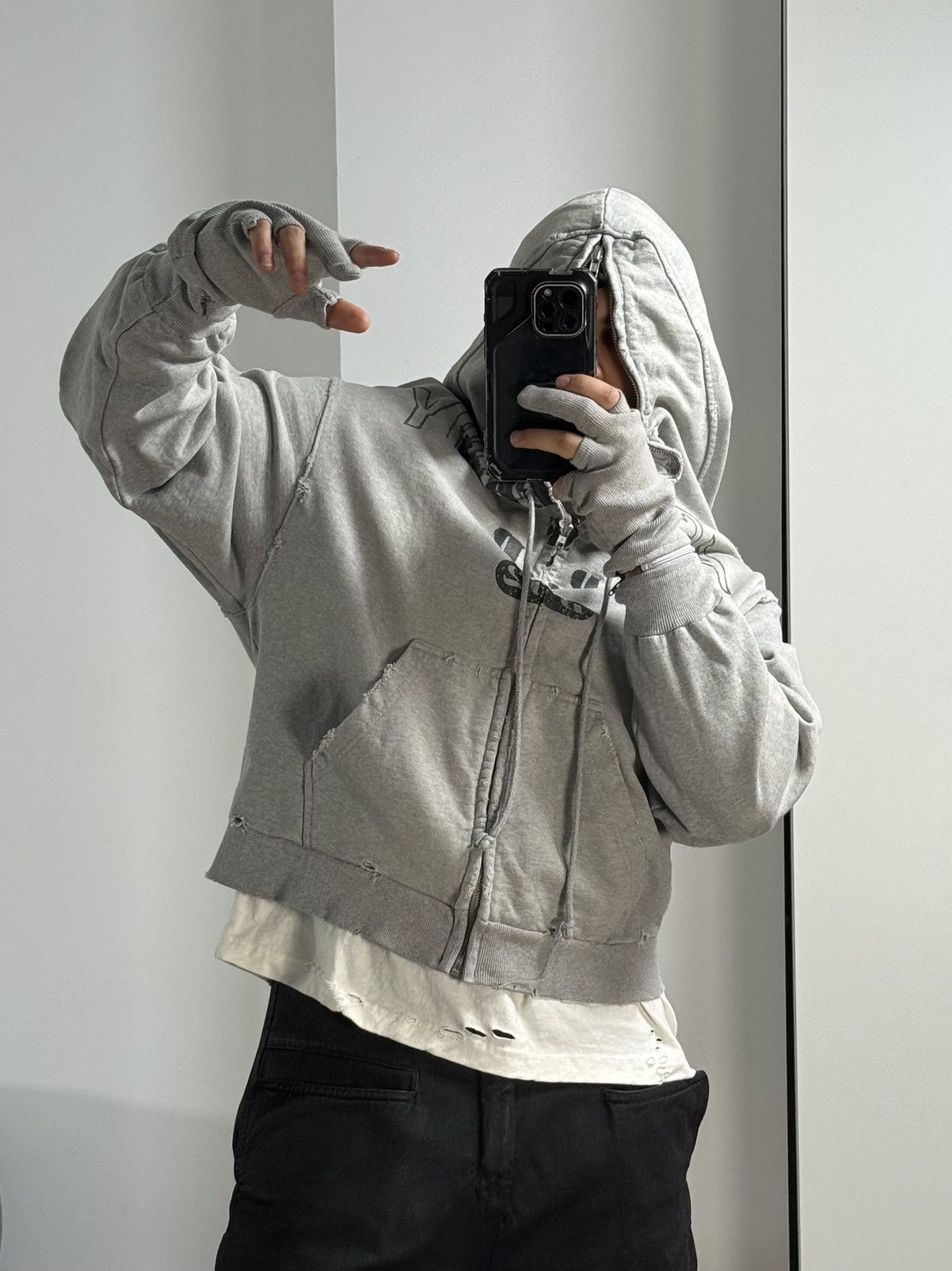 PROJECT G/R Project G/R Limited Edition Zygon Melange Grey Zip Hoodie Size US M / EU 48-50 / 2 - 3 Thumbnail