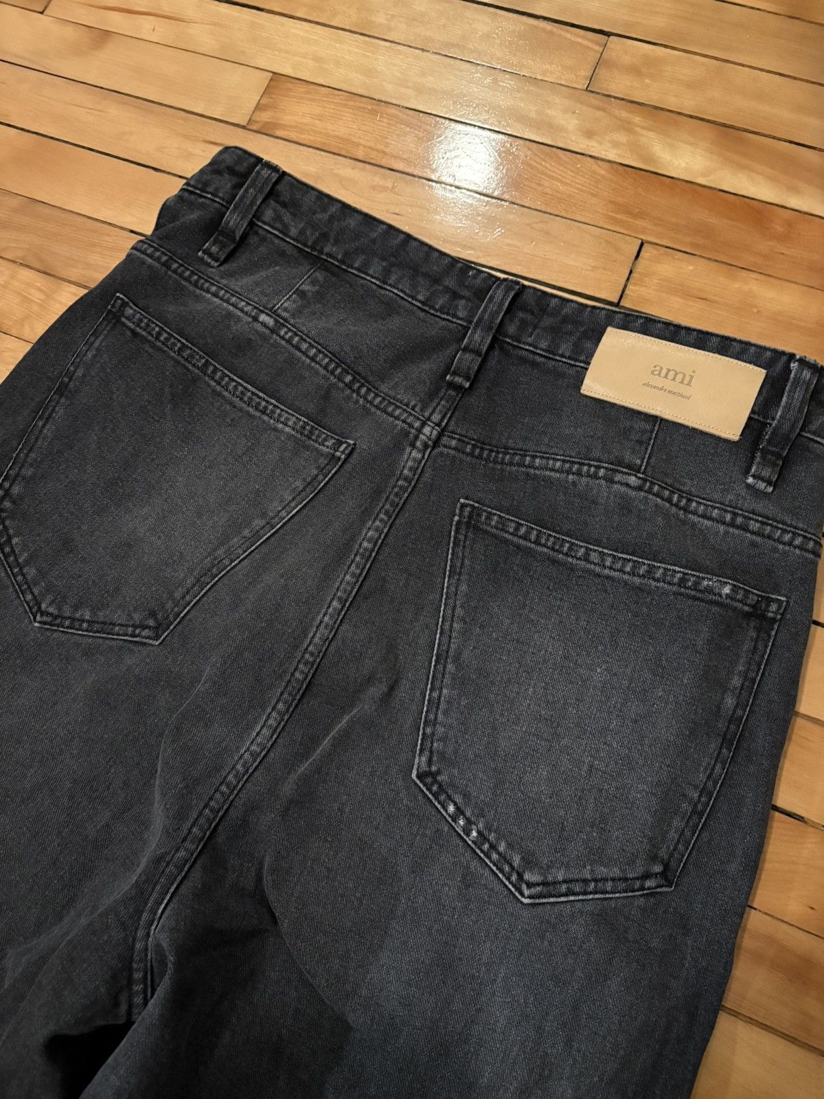 AMI Ami Alexandre Mattiussi dark grey baggy loose fit denim Size US 30 / EU 46 - 3 Thumbnail