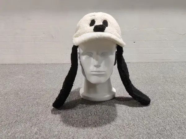 image of Hats Floppy Ears Dog White Color Fleece Hat, Men's