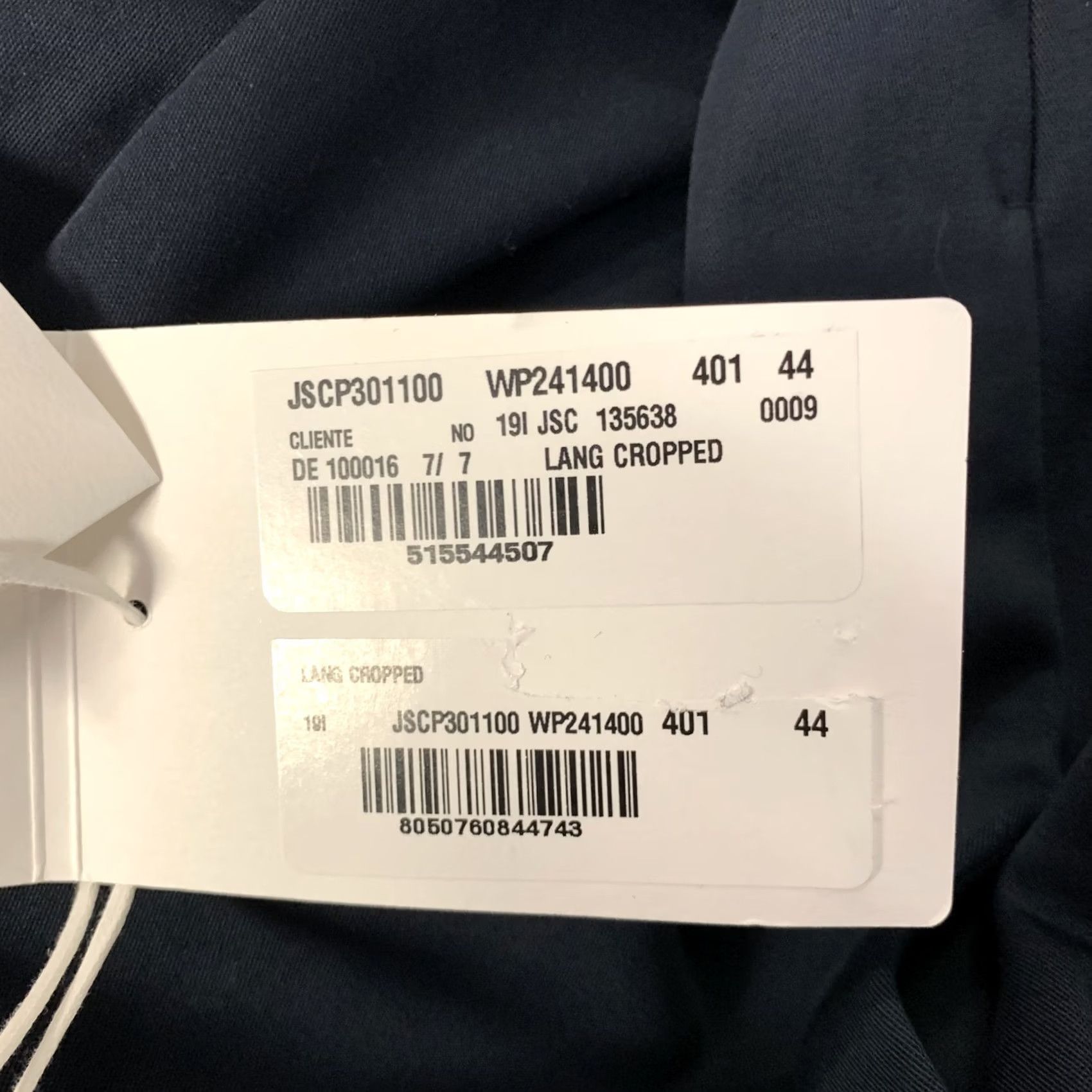 Jil Sander JIL SANDER Navy Cotton Cropped Pants Womens Size 8 Cropped Lang Inseam 27" Made in Italy Size 30" / US 8 / IT 44 - 5 Thumbnail