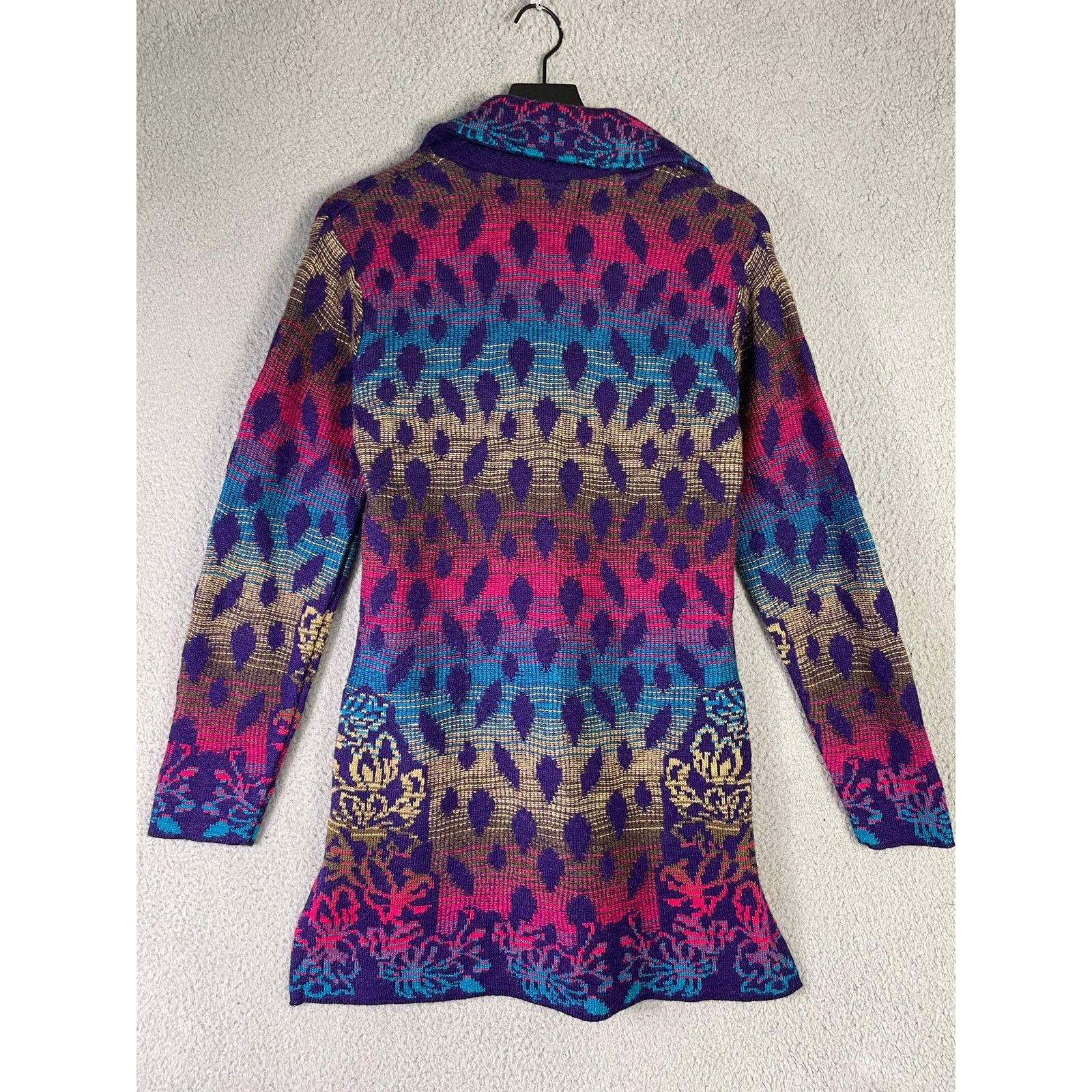 Other Pampara Multicolor Knit Button Jacket Tunic Small NWT Boho Size M / US 6-8 / IT 42-44 - 4 Thumbnail