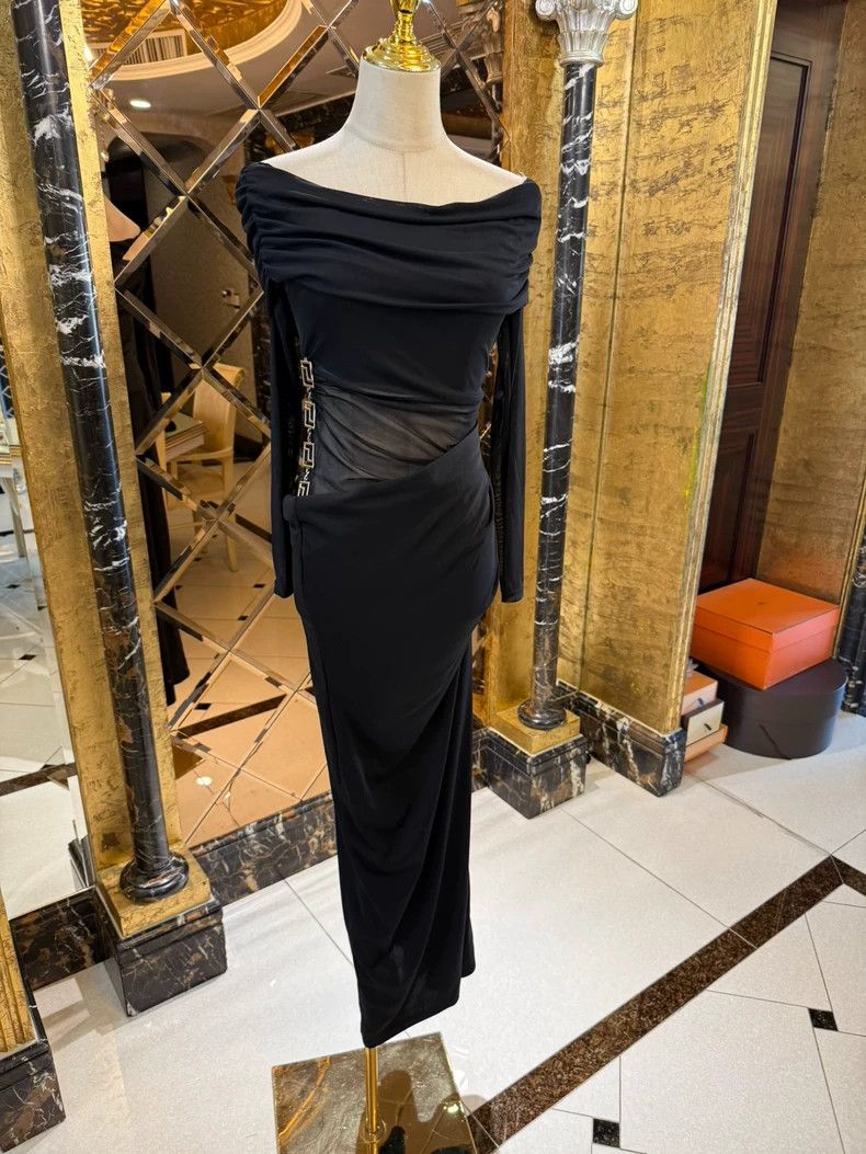 Versace Versace One-shoulder mesh patchwork dress Size M / US 6-8 / IT 42-44 - 1 Thumbnail