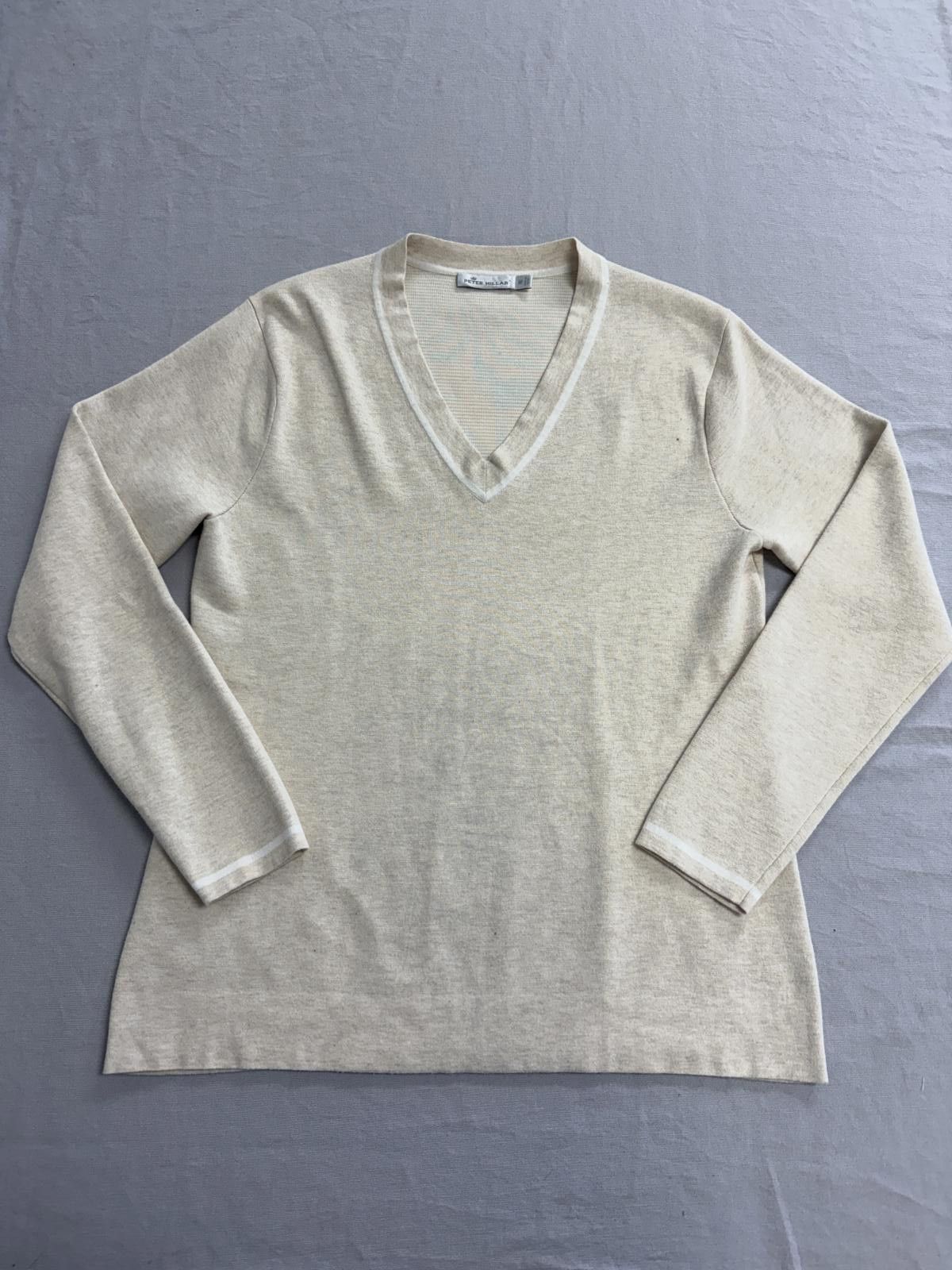Peter Millar Peter Millar V-neckSweater Beige / Cream Color - M Size M / US 6-8 / IT 42-44 - 1 Thumbnail