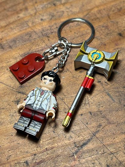 Cartoon Network × Handmade irritated studio arcane viktor jayce minifigure keychain Size ONE SIZE - 8 Thumbnail