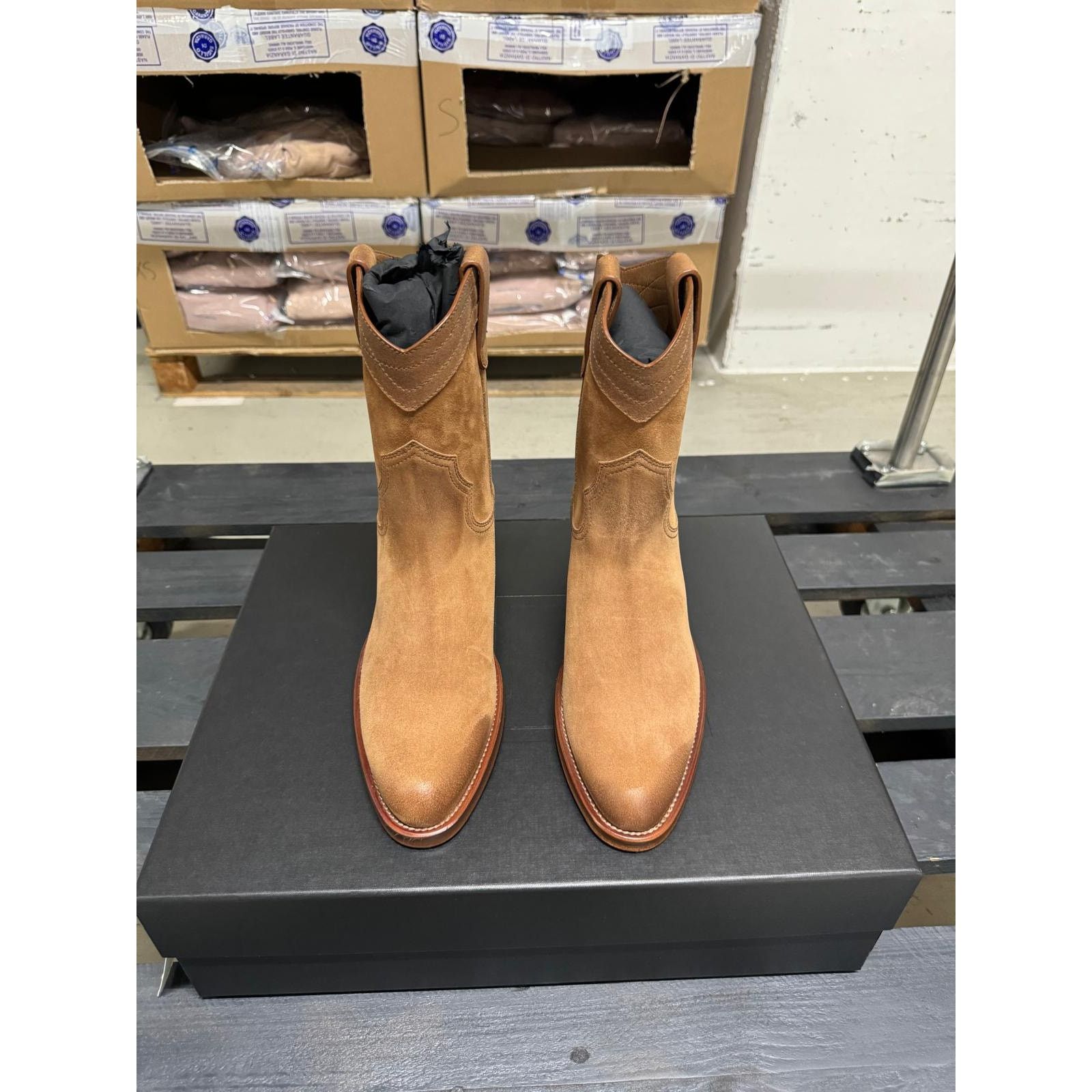 Saint Laurent Paris o1alsimx924 Q:3 / 669290 Suede Bootie in Brown 40 Size US 7 / EU 40 - 8 Thumbnail