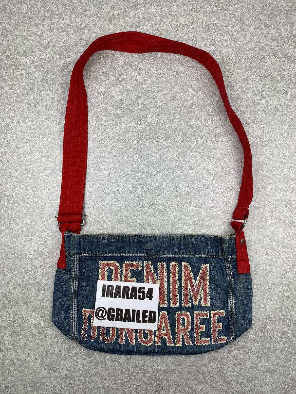 Japanese Brand Denim Dungaree Slingbag B142 Size ONE SIZE - 6 Thumbnail