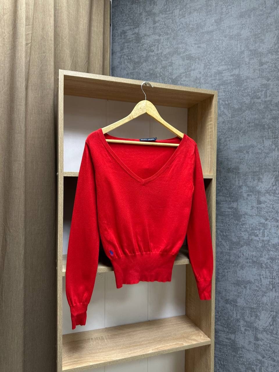 Polo Ralph Lauren × Vintage Vintage Polo Ralph Lauren Big Logo Red Sweater Size M / US 6-8 / IT 42-44 - 2 Thumbnail