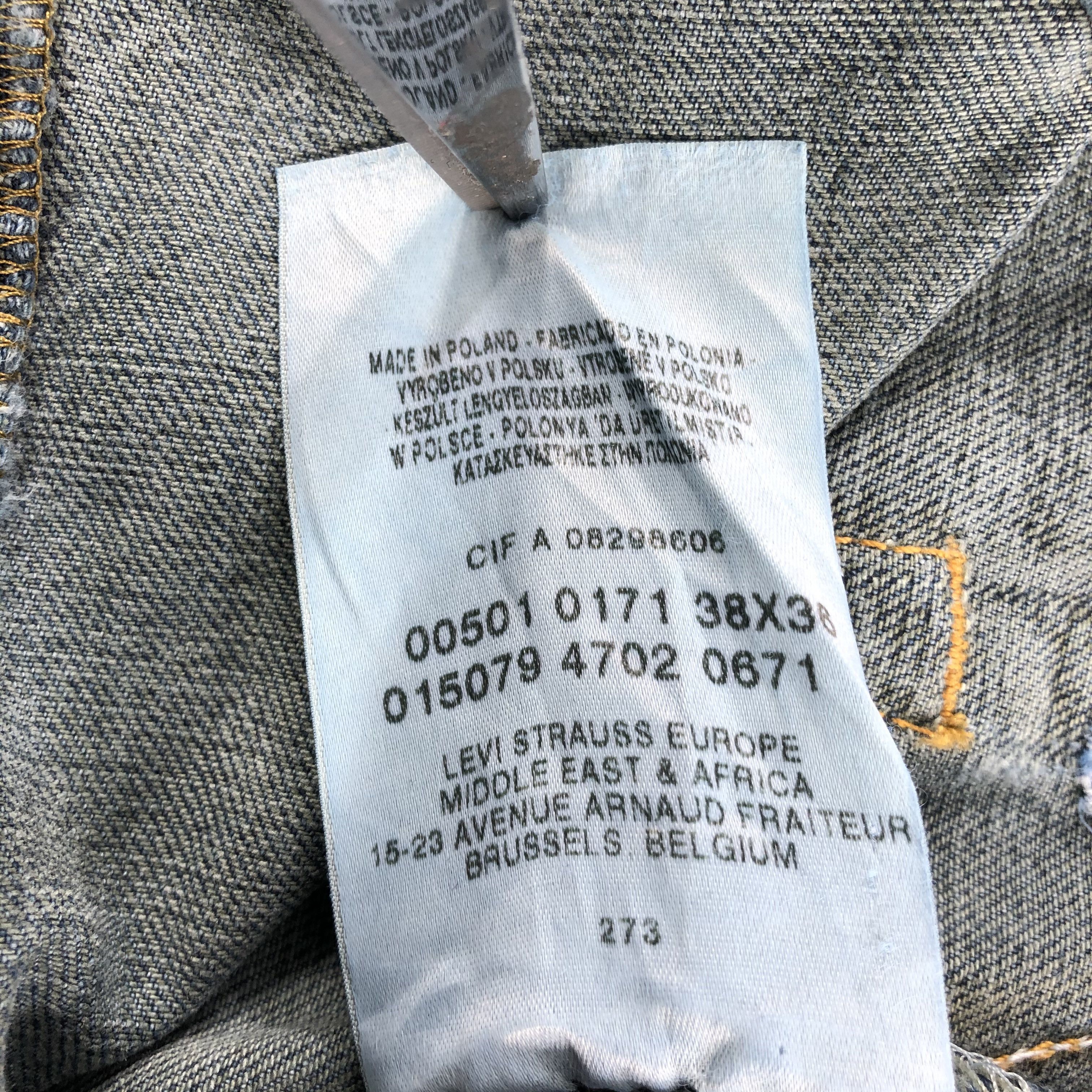 Levi's × Vintage Vintage 90s Blue Wash Levis 501 Jeans-JM2515 Size US 34 / EU 50 - 14 Thumbnail